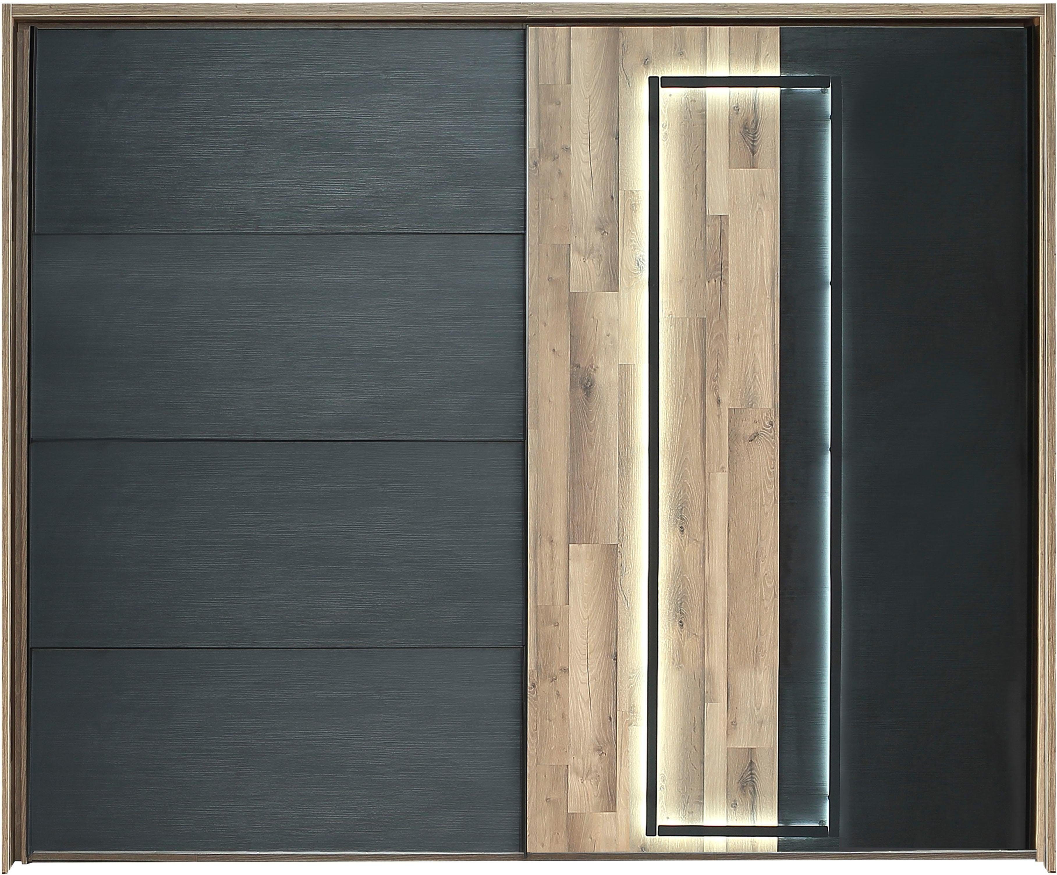 FORTE Schwebetürenschrank Sirius Crown mit LED-Beleuchtung