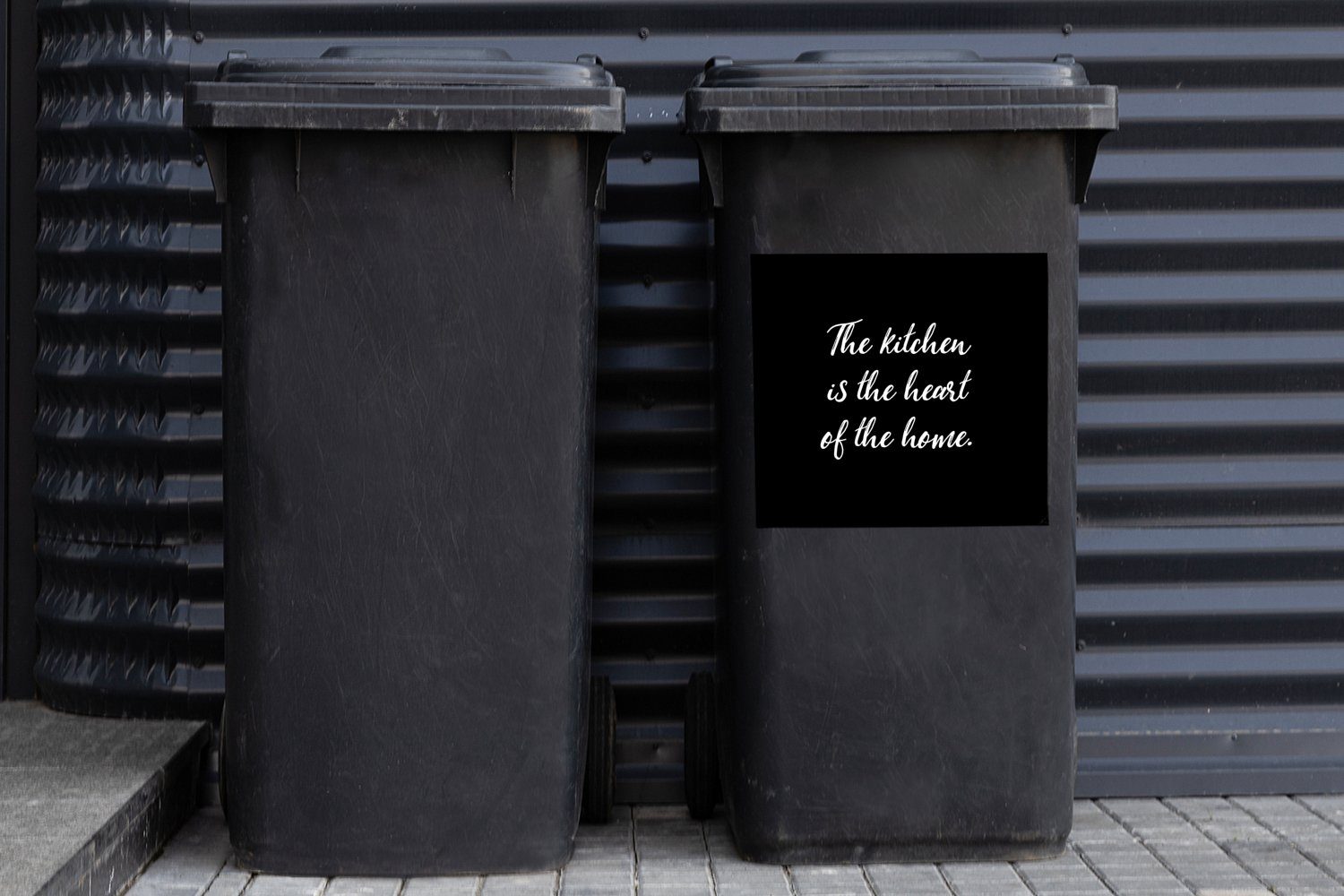 MuchoWow Wandsticker Sprichwörter - Kochen Herz Sticker, St), Abfalbehälter Hauses Container, - Mülltonne, des - Zuhause das ist Mülleimer-aufkleber, Küche (1 Die 