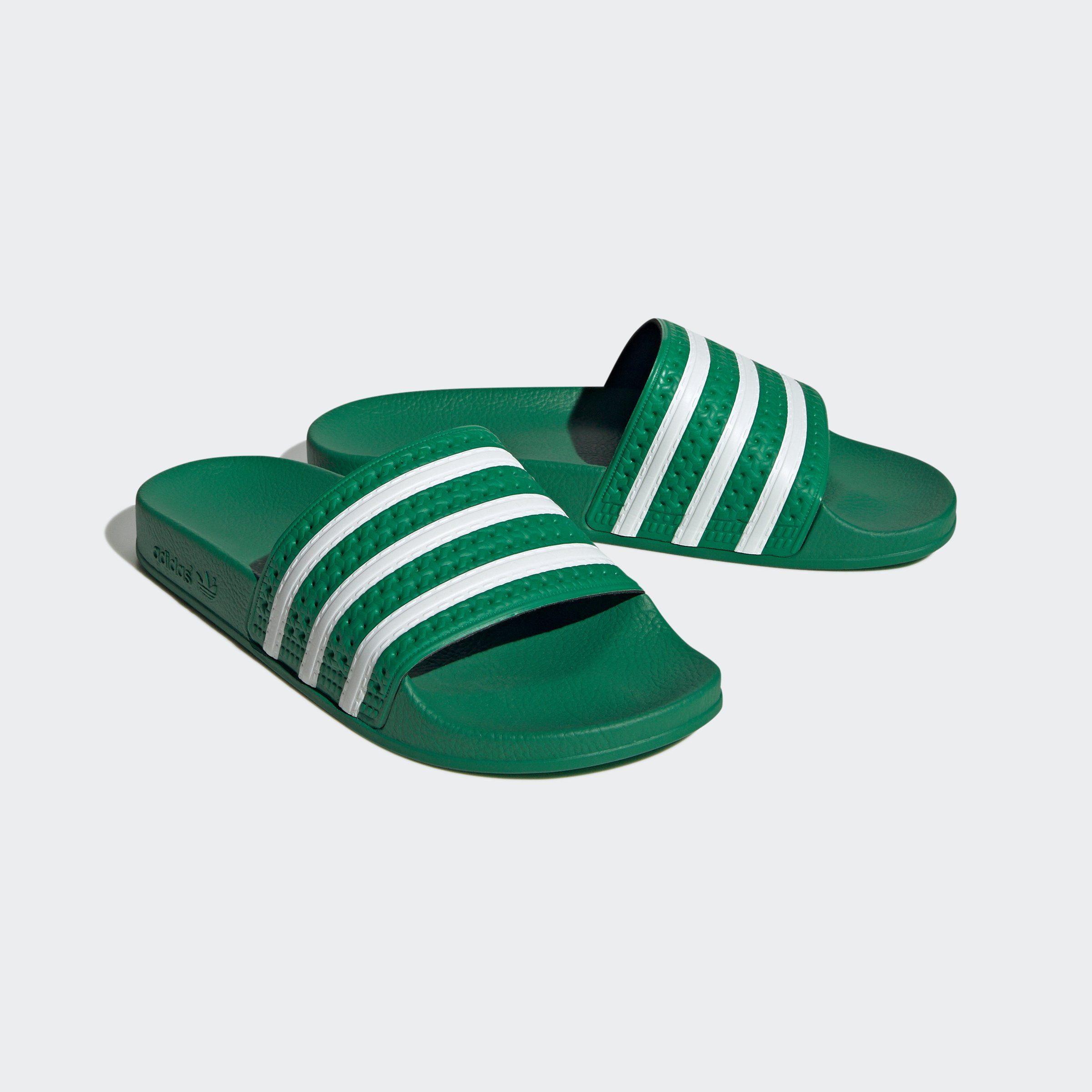 adidas Originals ADILETTE White Green / Green Cloud / Badesandale