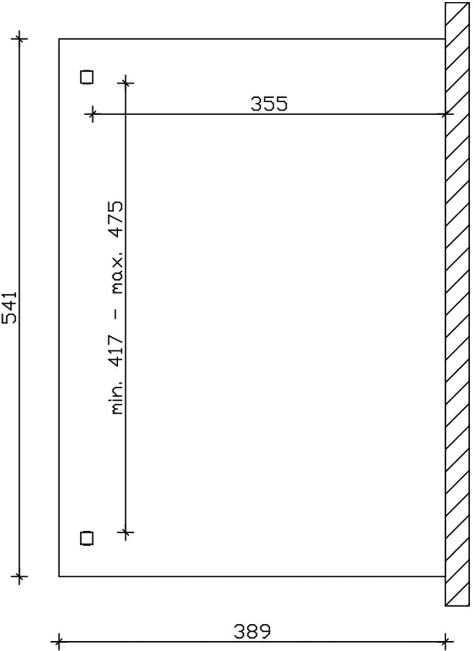 Skanholz Terrassendach Verona, BxT: 541x389 cm, Bedachung Doppelstegplatten, Leimholz