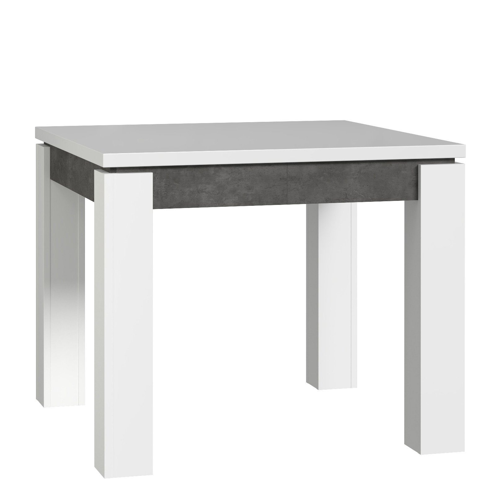 Newroom Esstisch Zanto, Esstisch Weiß Modern Ausziehbar und Betonoptik Esszimmer Tisch