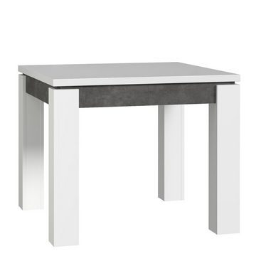Newroom Esstisch Zanto, Esstisch Weiß und Betonoptik Modern Ausziehbar Tisch Esszimmer