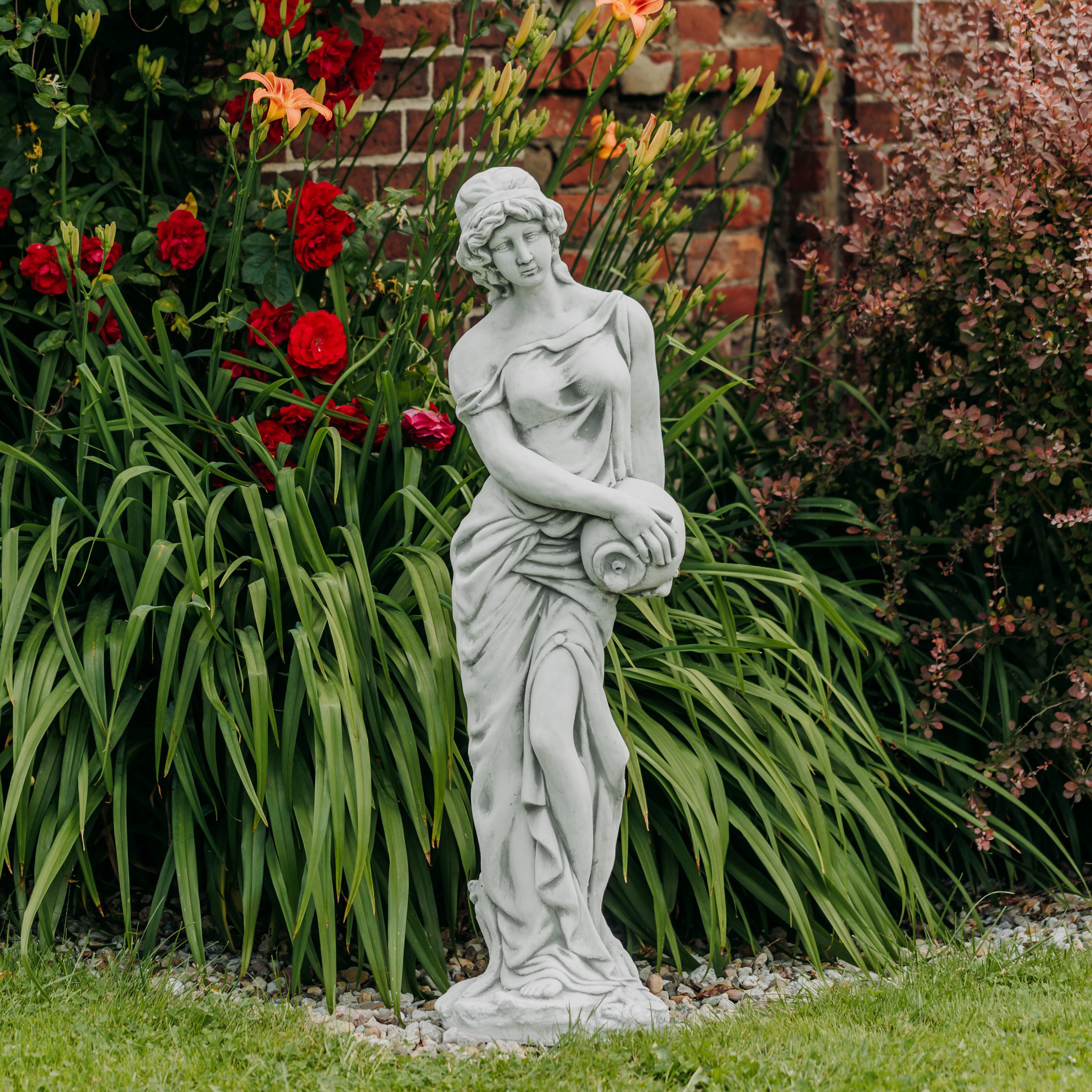 gartendekoparadies.de Gartenfigur Statue der griechischen Helena, Steinfigur, H. 118 cm, 68 kg, Frostsicher