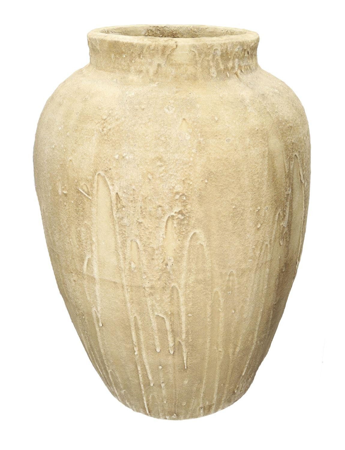INNA-Glas Bodenvase Dekovase STEPHANIE, aus Beton, mit Struktur, beige, 60,5cm, Ø42,5cm