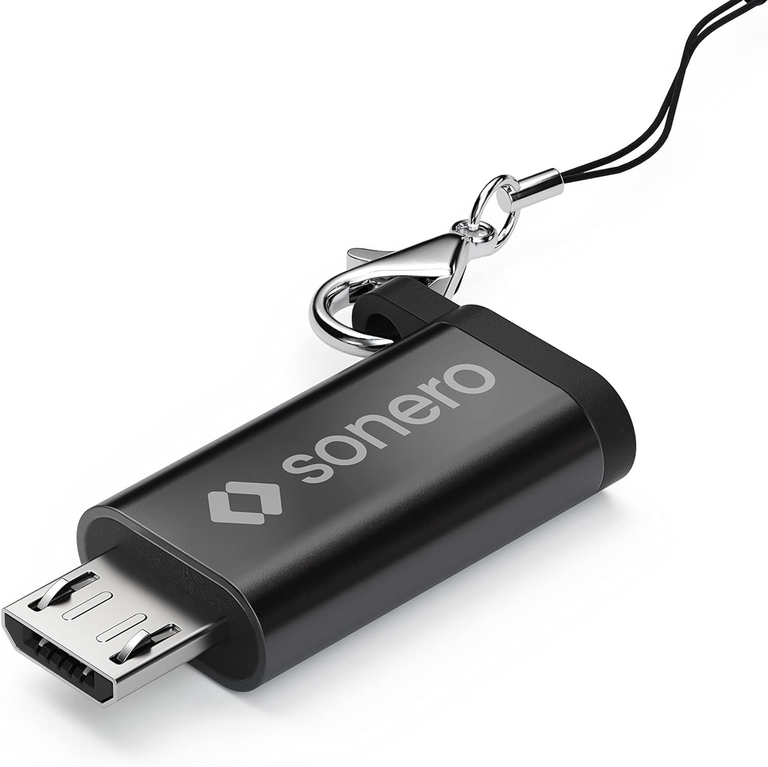 Sonero® Micro USB auf USB-C Adapter, kompatibel mit Apple Geräten, USB-Kabel