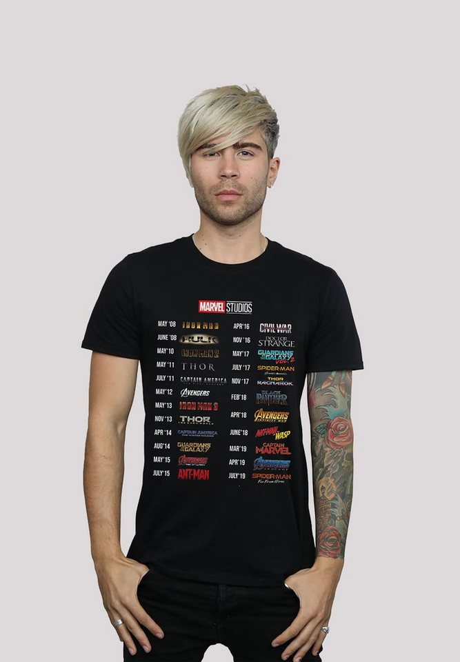 F4NT4STIC T-Shirt Marvel Studios 10 Years Of Movies Print, Sehr weicher  Baumwollstoff mit hohem Tragekomfort