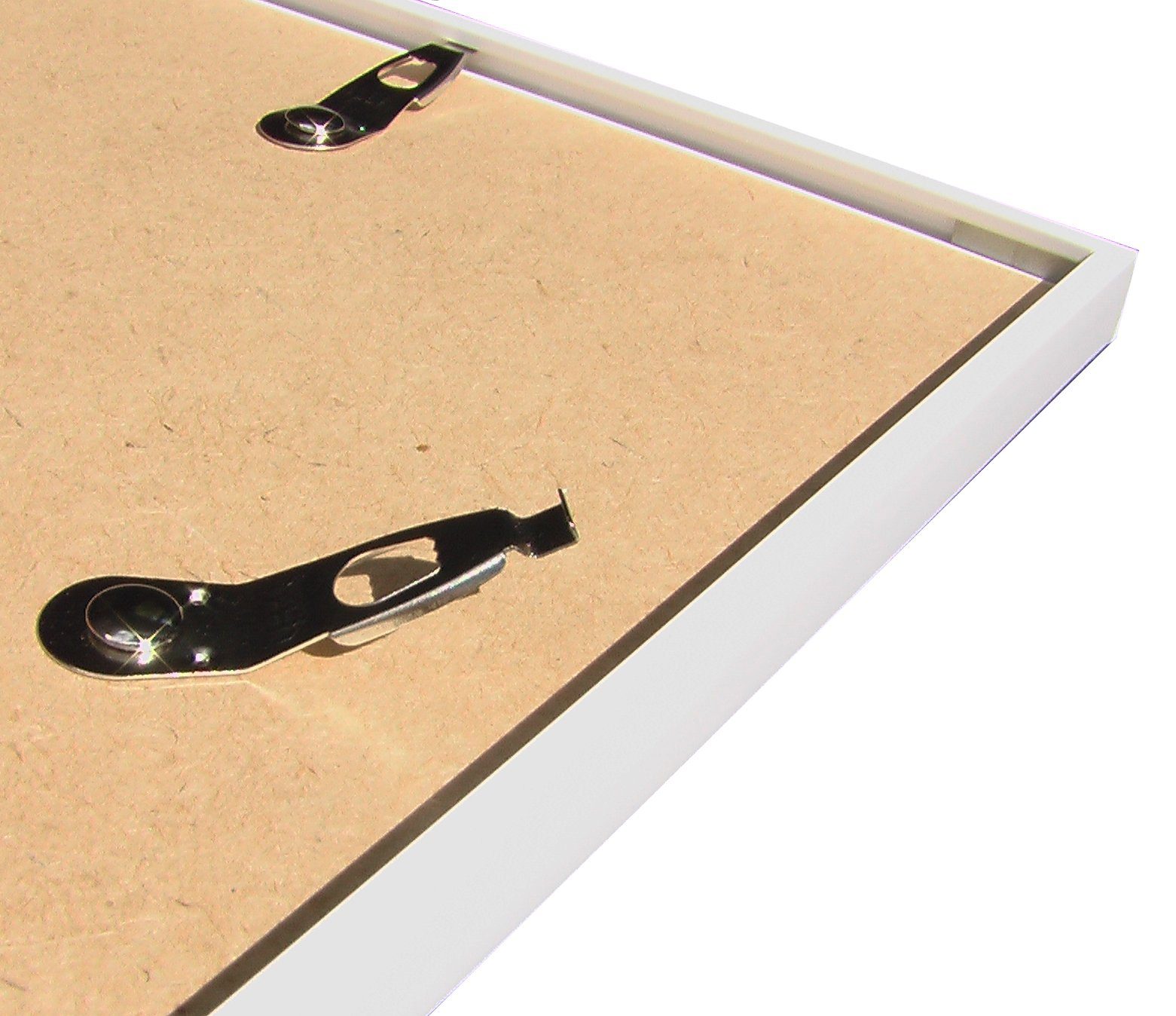 Oslo MasterLine Bilderrahmen 24 x 30 cm Kunststoff, Echtglas, Becker + Hach, Hoch-und Querformat, 24 x 30 cm weiss, Portraitrahmen, Passepartout geeignet