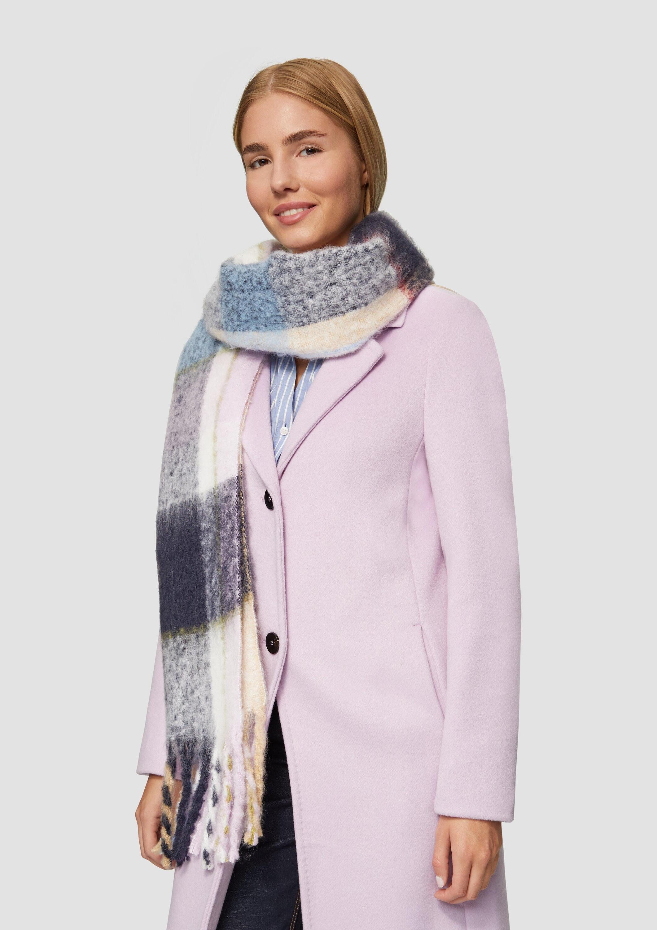 s.Oliver Schal Tuch, Schal mit Fransen günstig online kaufen