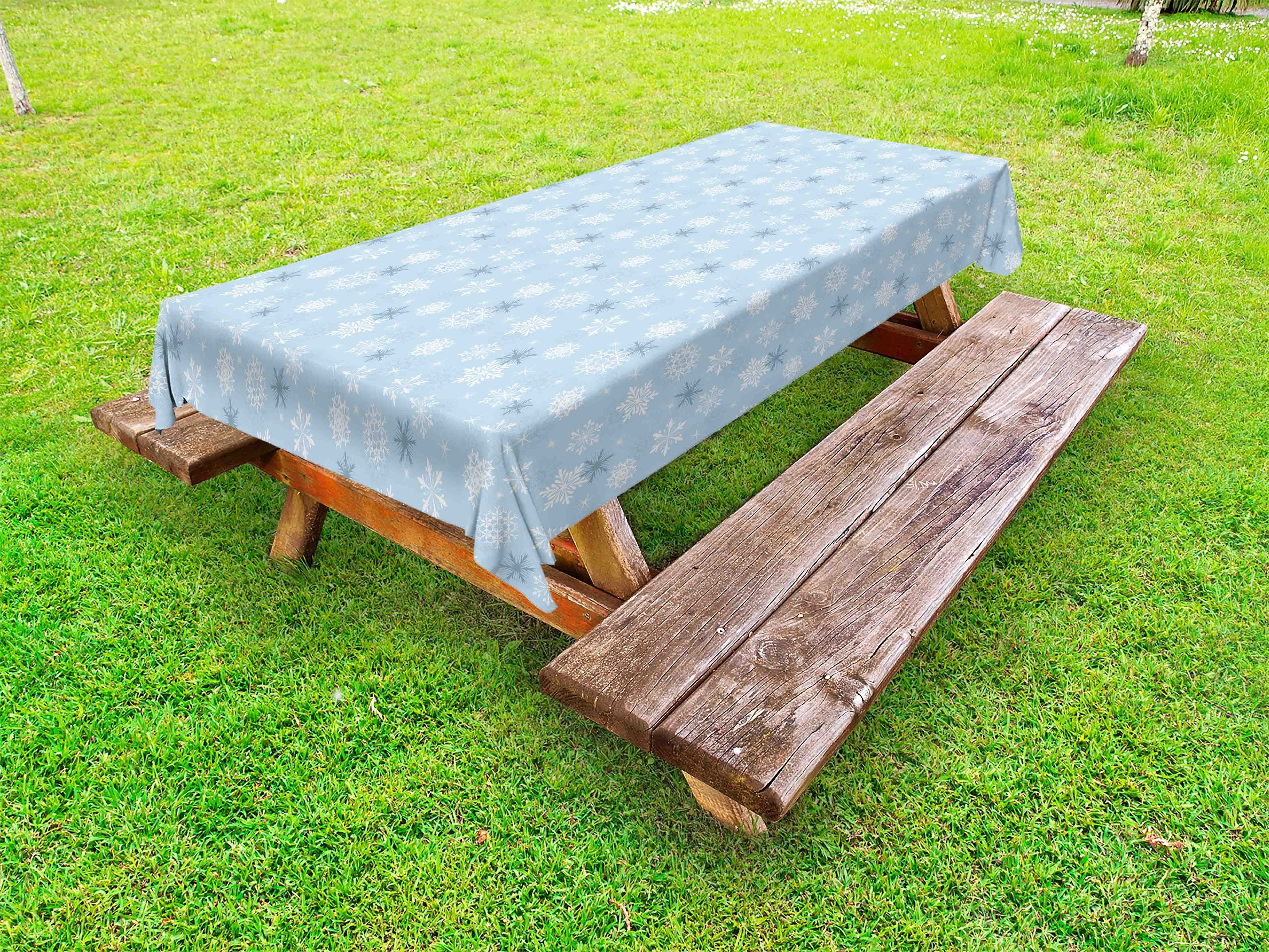 Entwurf Kaltes Tischdecke Abakuhaus Wetter dekorative waschbare Picknick-Tischdecke, Schneeflocke