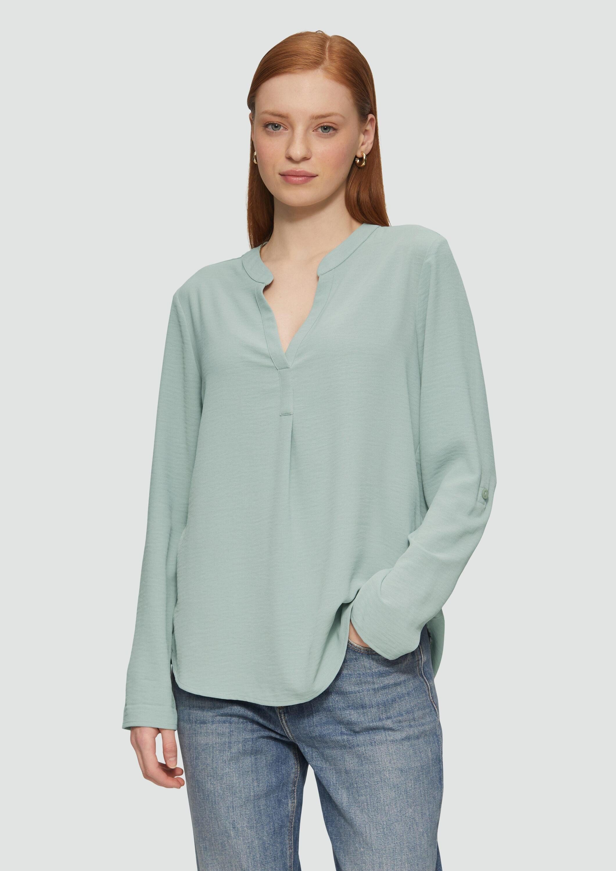QS Langarmbluse Bluse Tunikabluse mit Ärmeln günstig online kaufen
