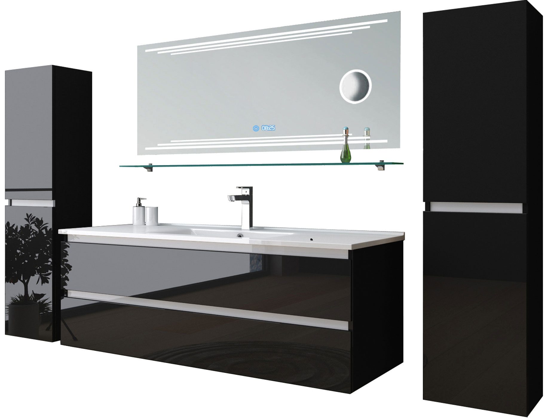 Homeline Badmöbel-Set Marcel Bad Möbel Set, Hochglanz mit oder ohne Kosmeti günstig online kaufen