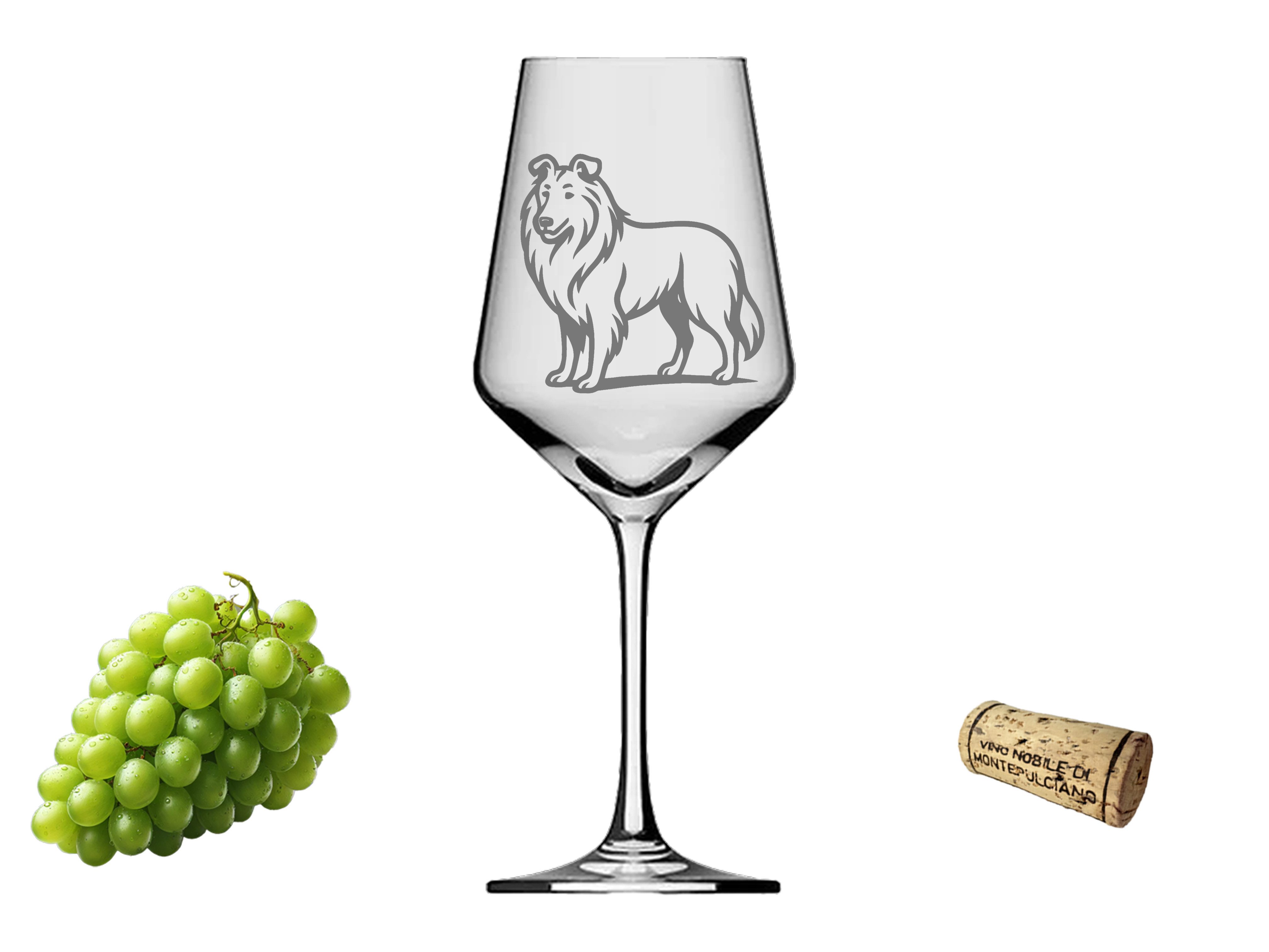 eXODA Weinglas Collie - Designerstück für echte Kenner - spülmaschinenfest, 1-tlg., Glas, Atemberaubende Darstellung
