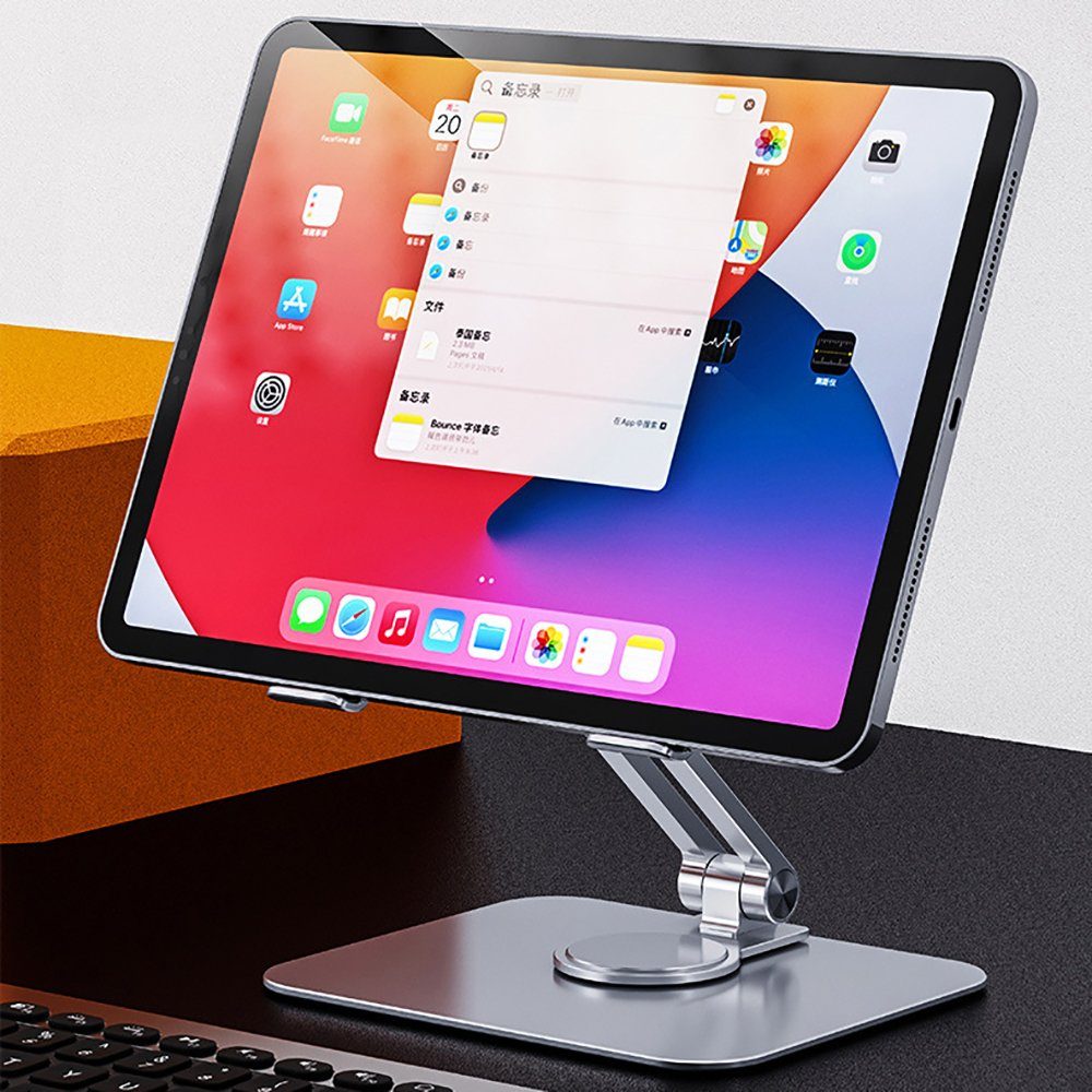 Orbeet Laptoptisch Laptop Tablet iPad Desktop Halterung Drehung Ständer Faltbare 360° Silber