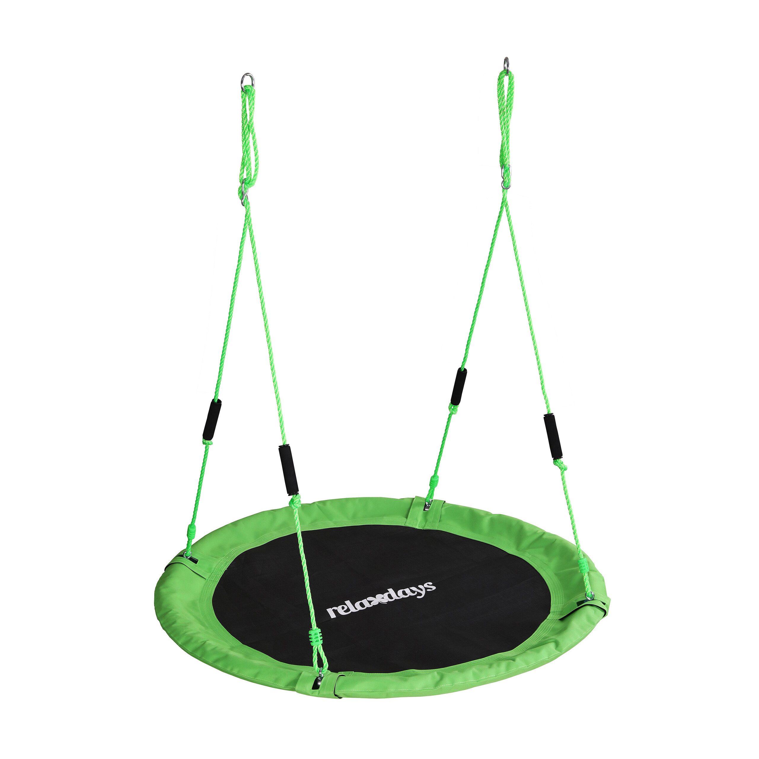 relaxdays Nestschaukel-Sitz Nestschaukel Kinder Schaumstoffgriffe (1-tlg), grün, 120 cm