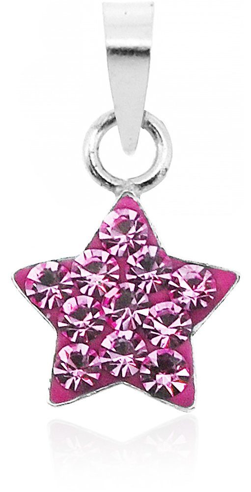 LUISIA® Kettenanhänger Anhänger Stern mit Kristallen von Swarovski® - 925 Sterling Silber (inkl. Schmuckbox)