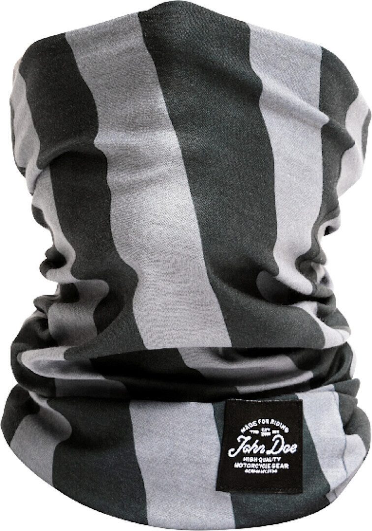 John Doe Sturmhaube Stripes Black Grey Multifunktionstuch Atmungsaktiv