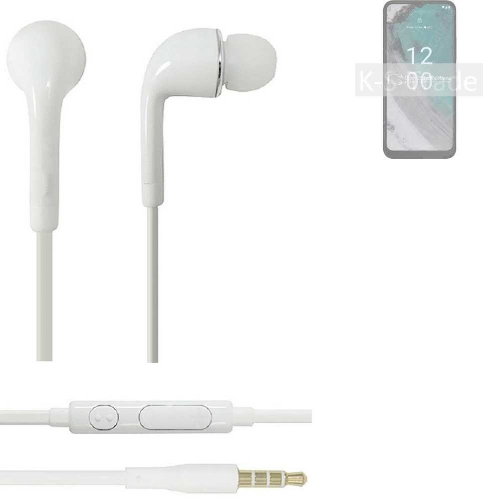 für (Kopfhörer C32 mit Mikrofon K-S-Trade Lautstärkeregler u weiß Nokia 3,5mm) Headset In-Ear-Kopfhörer