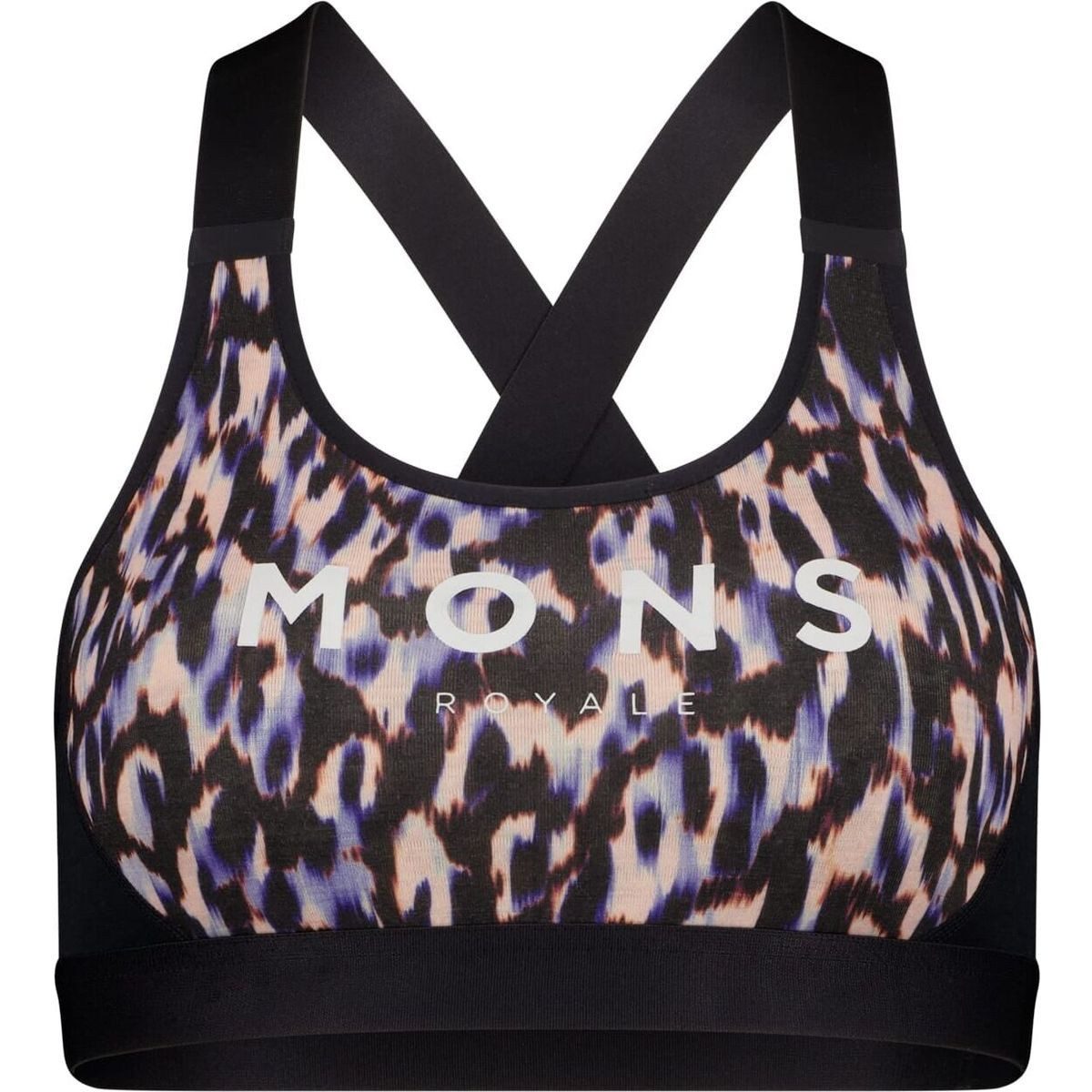 Mons Royale Layershirt Womens Stella Merino X-back Bra Leichter, atmungsaktiver Sport-BH aus Merinowolle für Damen, ideal