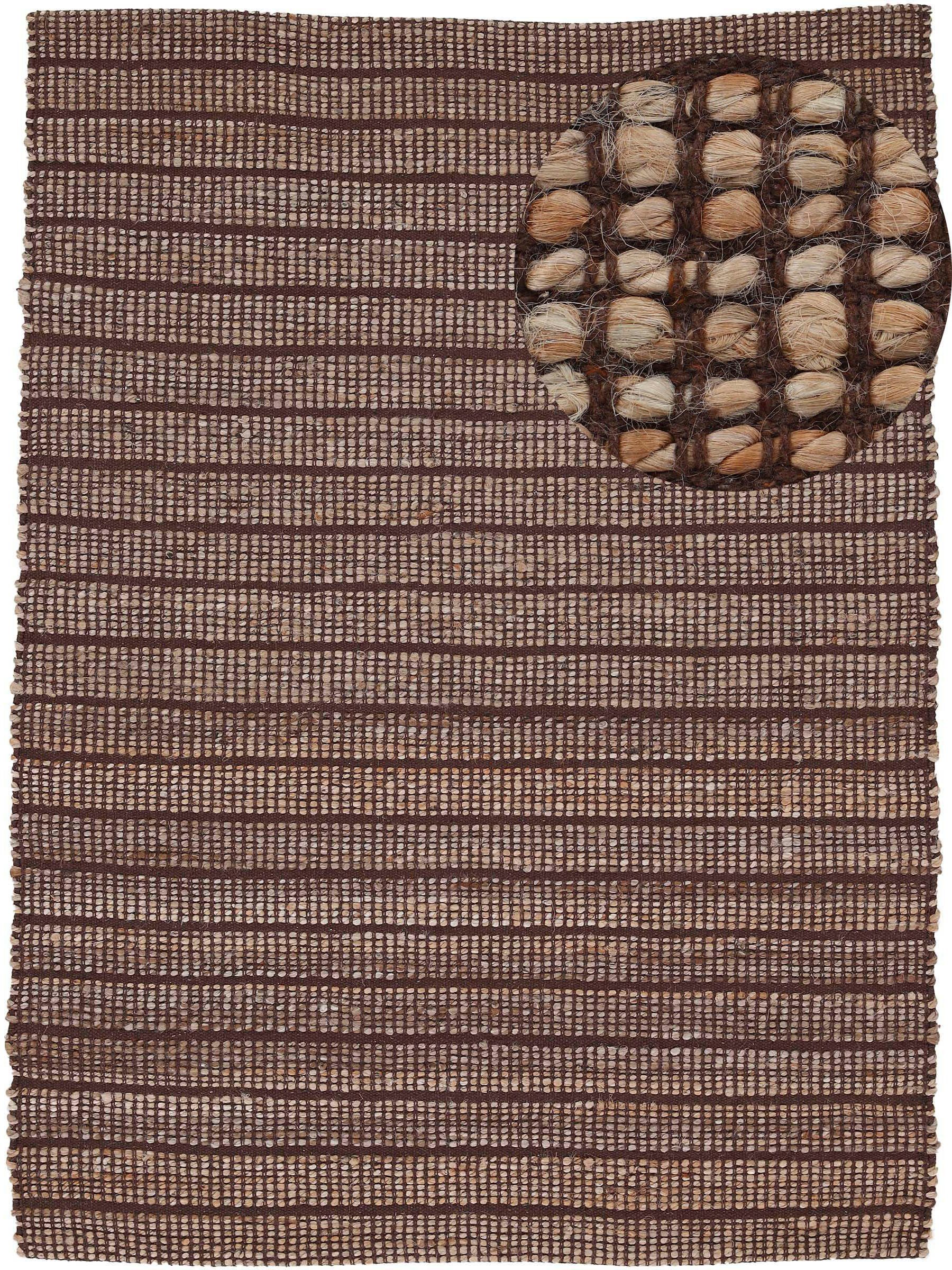 Teppich Lara, carpetfine, rechteckig, Höhe: Wendeteppich mm, 6 Wohnzimmer Jute/Baumwolle, aus