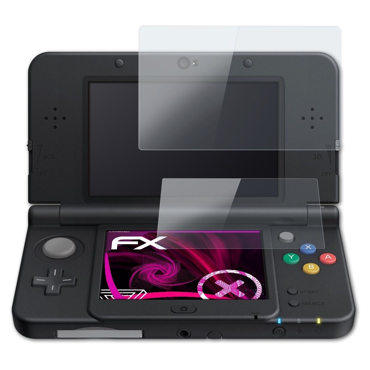 atFoliX Schutzfolie Panzerglasfolie für Nintendo New 3DS 2015, Ultradünn und superhart
