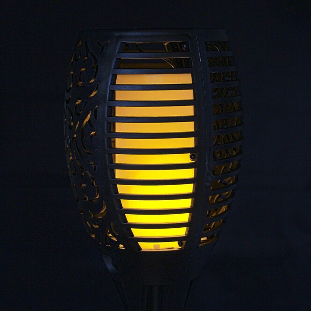 Home-trends24.de LED Solarleuchte LED Solarstecker Flamme Groß Garten Beleuchtung Deko Figur