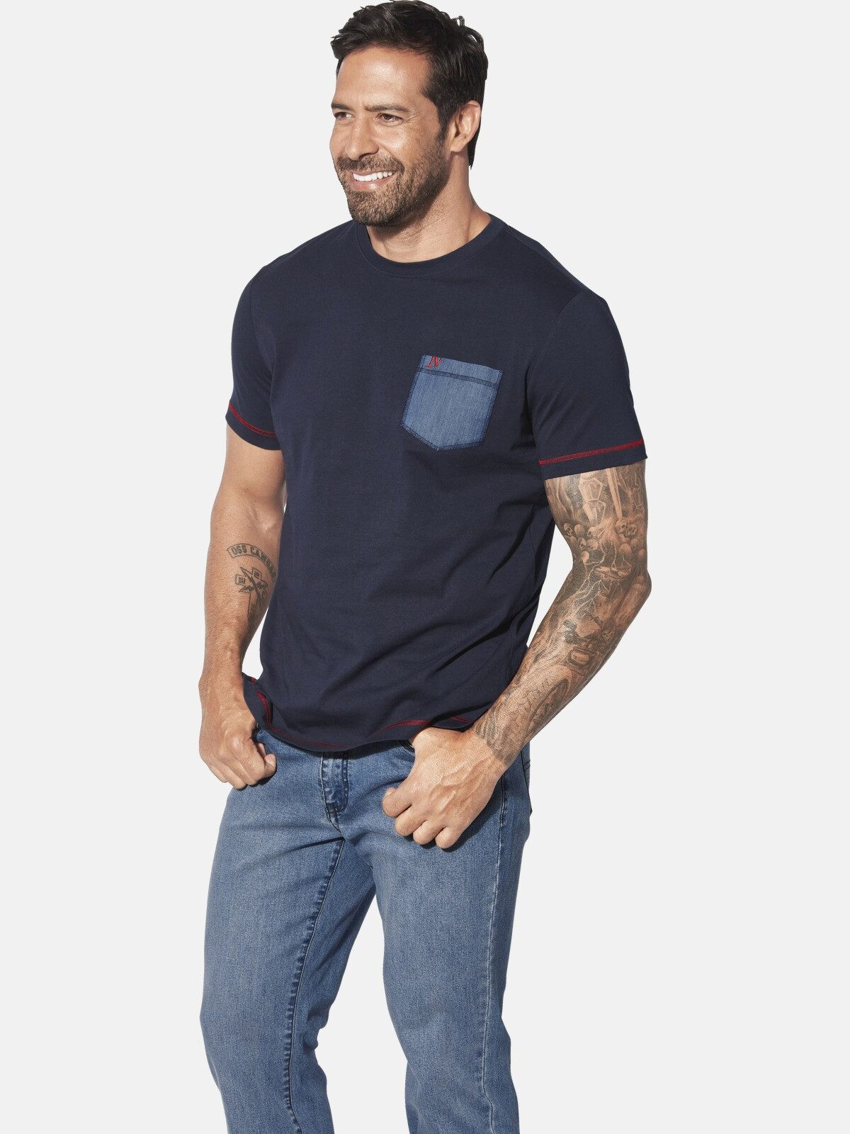 Jan Vanderstorm T-Shirt BALDEN mit großflächigem Print günstig online kaufen