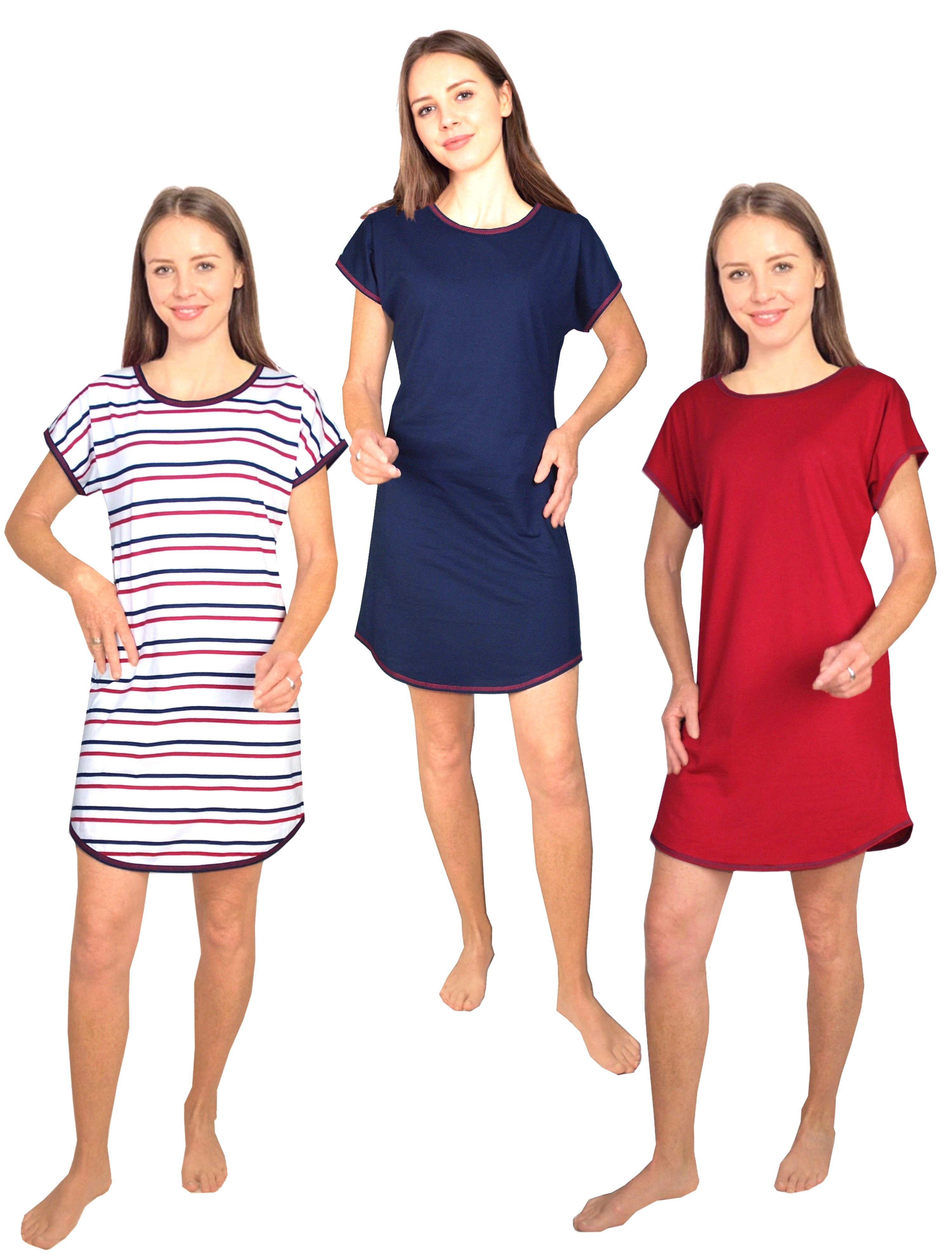 Consult-Tex Nachthemd Damen Nachthemd, Big Shirt DF850 (3er-Pack) bequem zu günstig online kaufen