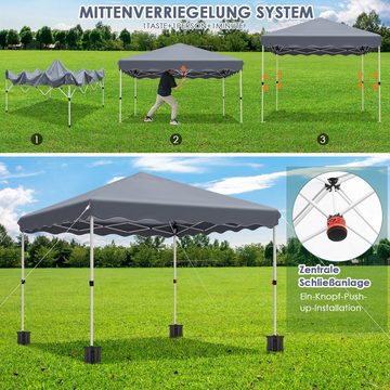 TLGREEN Faltpavillon Pavillon One Push Faltpavillon 3x3 Wasserdicht,UV Schutz 50+, One Push Installieren