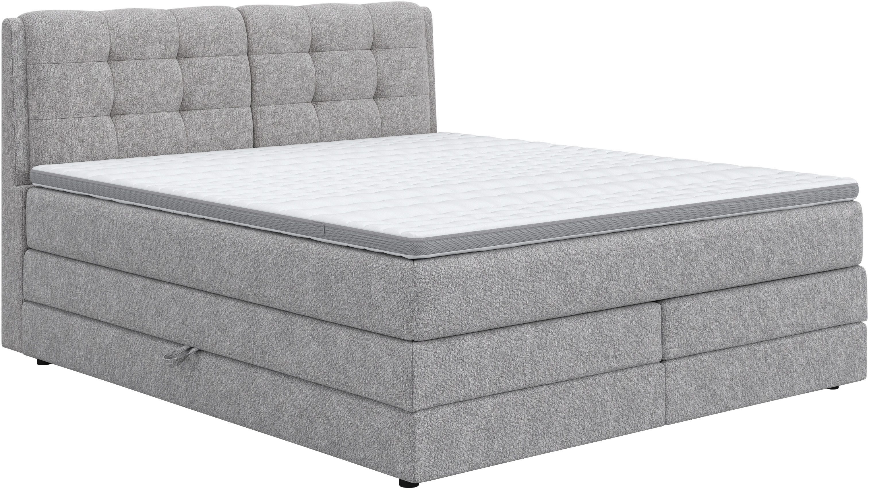COTTA Boxspringbett Fort II, in verschiedenen Breiten erhältlich - auch als Familienbett!, inkl. Bettkasten und Topper