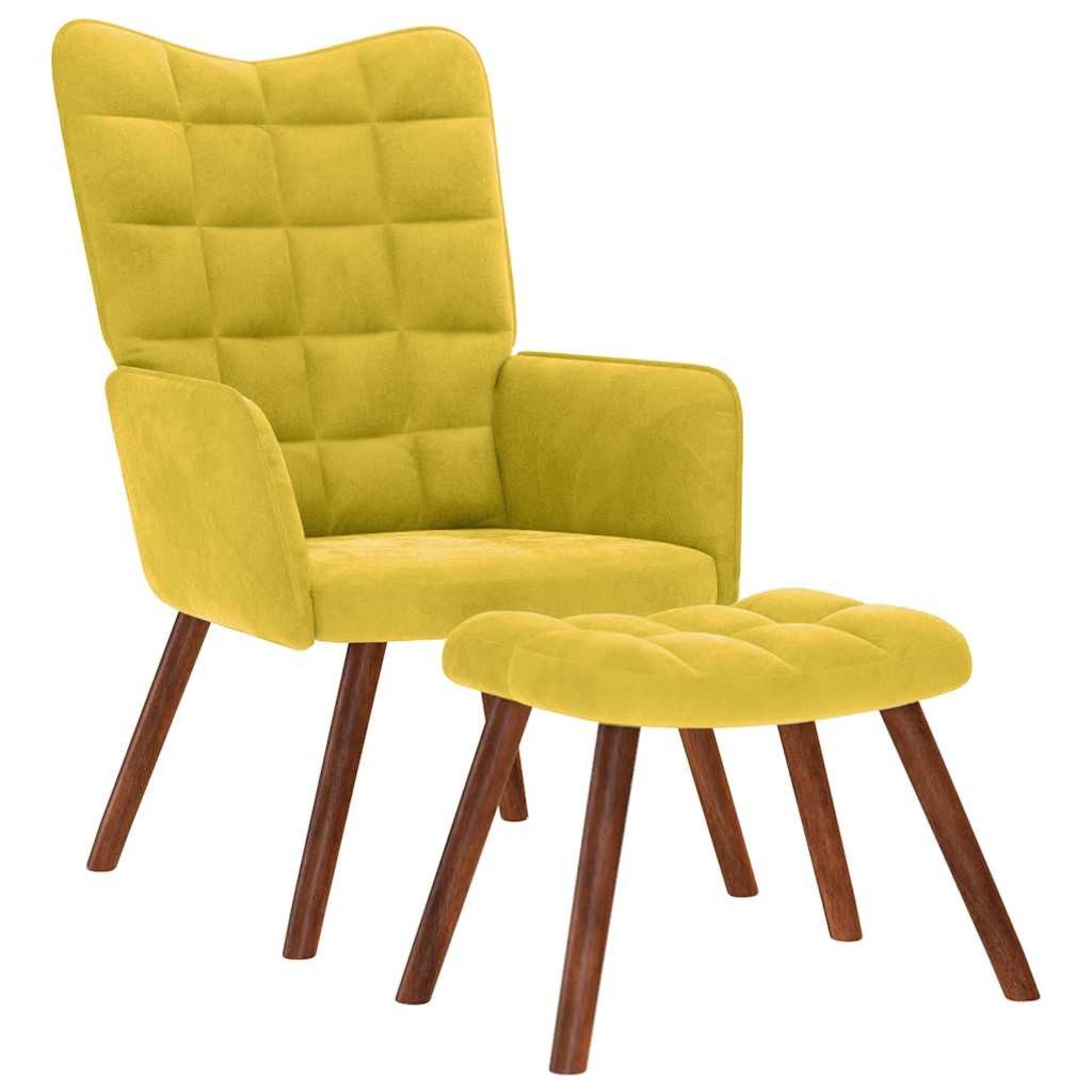 vidaXL Sessel Relaxsessel mit Hocker Gelb günstig online kaufen