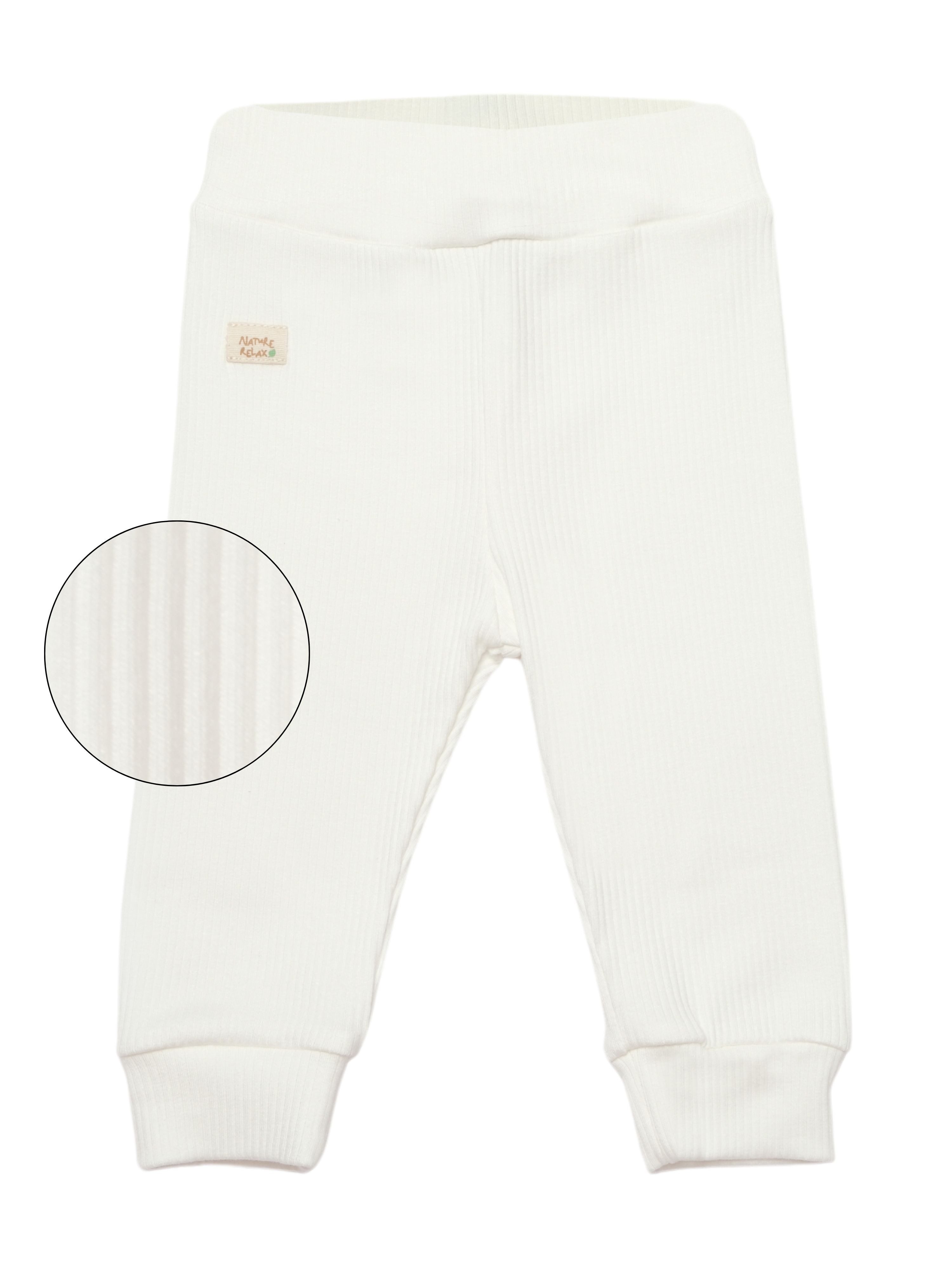 biorganic Funktionshose Baby Nature Relax Modal für Jungen und Mädchen Unisex Hose (1-tlg) gerippte Textilstruktur (Ripp), Modal und Bio-Baumwolle, Größe 68 - 86