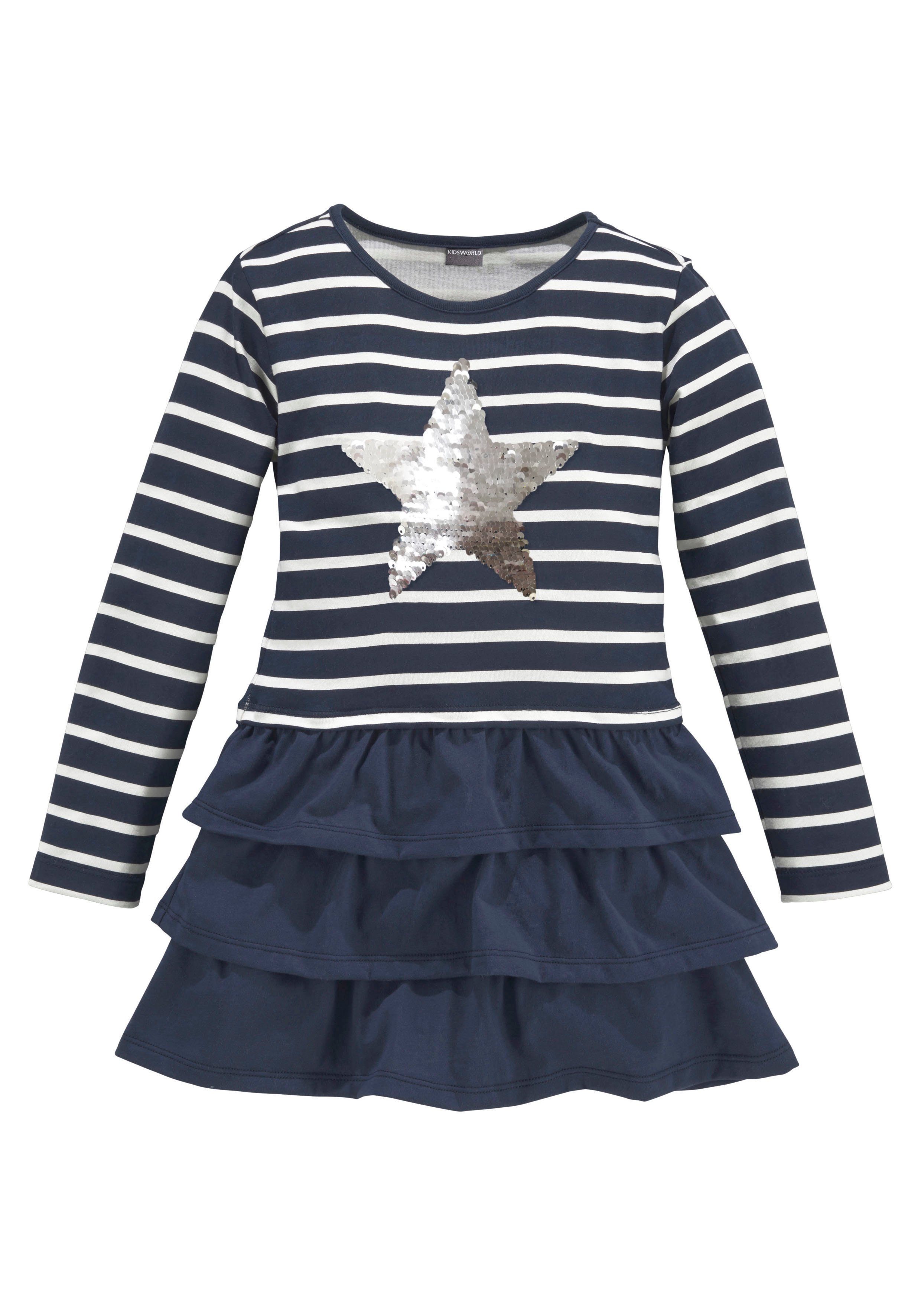 KIDSWORLD Jerseykleid für kleine Mädchen für Partys und besondere Anlässe, kniefreie Länge, modischer Stil