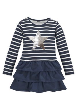 KIDSWORLD Volantkleid für kleine Mädchen, mit Wendepailletten