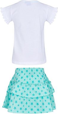 Disney Frozen Shirt & Rock FROZEN Die Eiskönigin Mädchen Set Frühling & Sommer Rock + Oberteil Gr.104 116 128 140 für4 6 8 10 Jahre