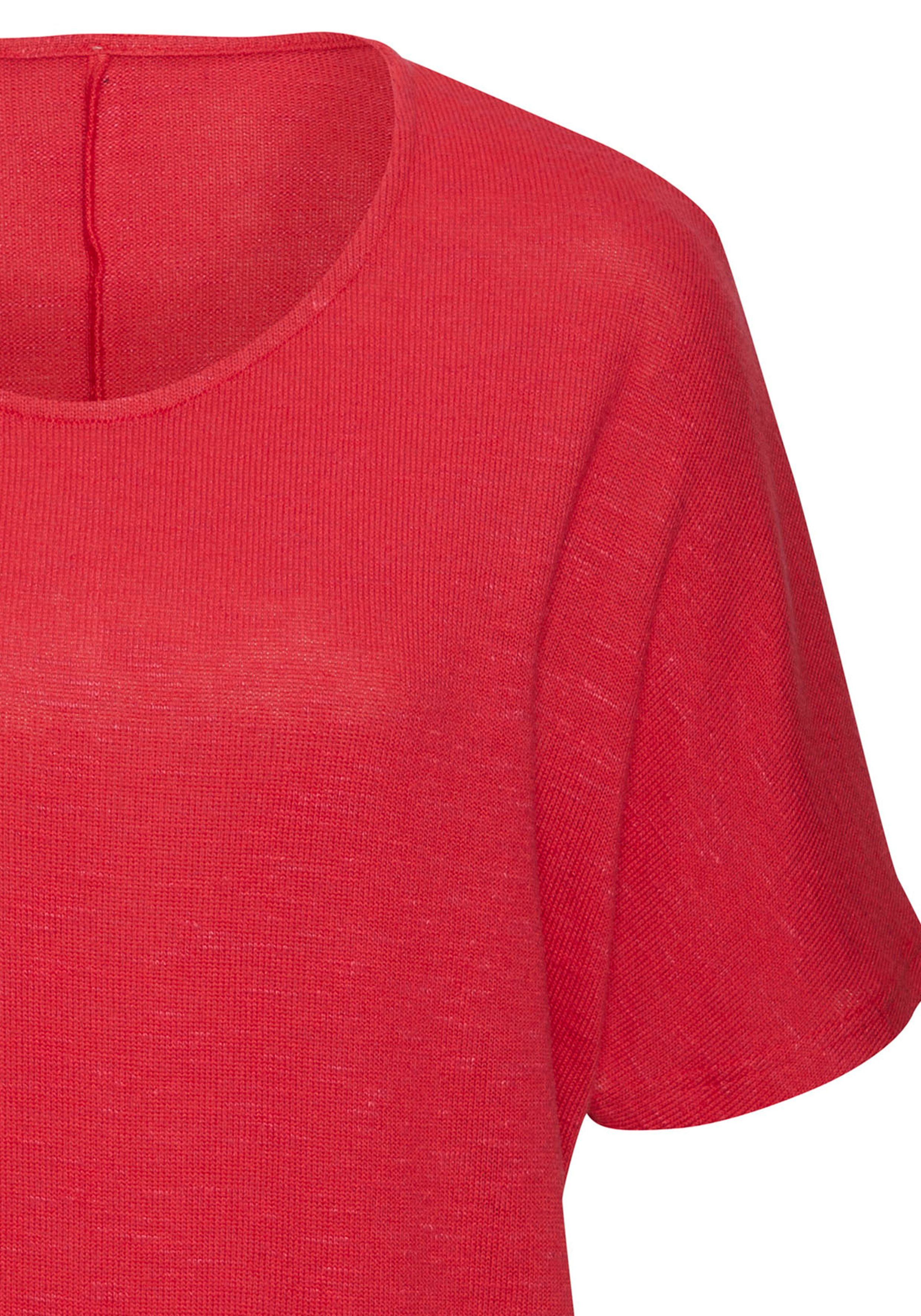 Vivance Kurzarmshirt mit breitem Bund aus weichem Viskose-Feinstrick