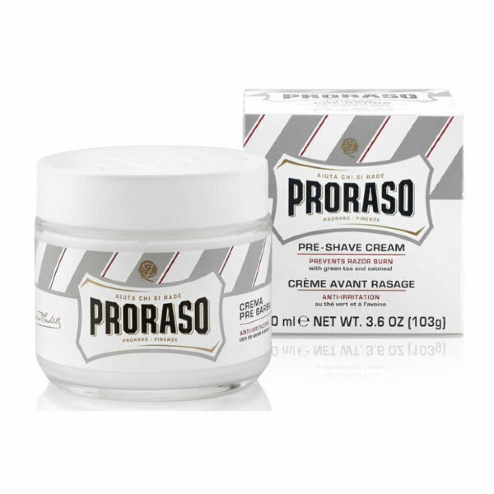 PRORASO Rasiercreme white Pre Shave Cream Sensitive Haut