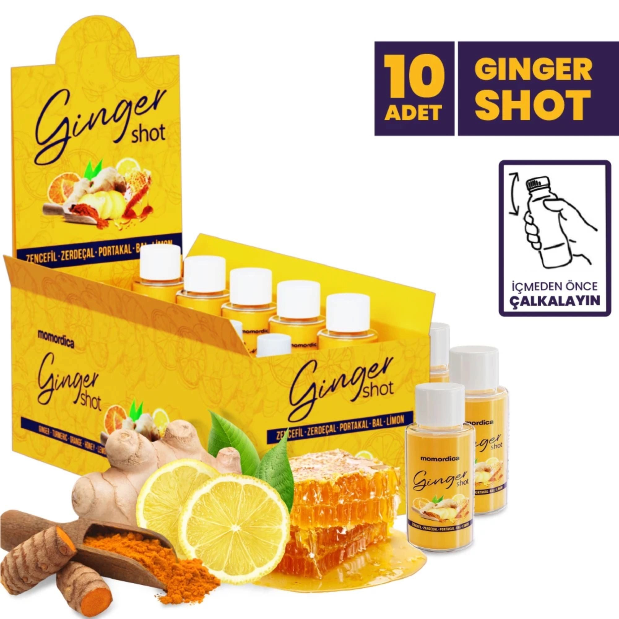 Momordica Sirup, Ingwer Shot 10 Stück (500ml)