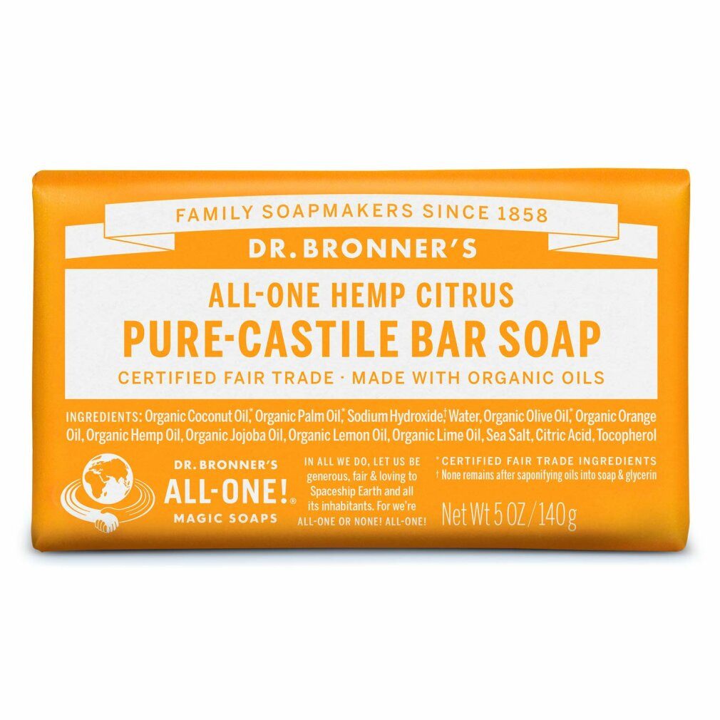 Dr. Bronners Feste Duschseife Dr Bronner'S Jábon En Pastilla Cítricos 140 G