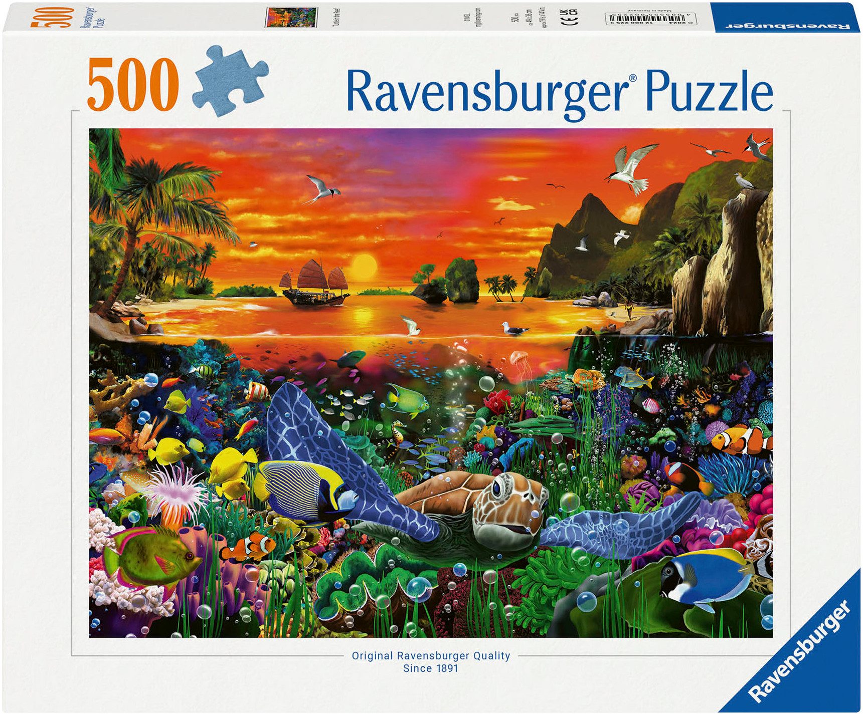 Ravensburger Puzzle Schildkröte im Riff, 500 günstig online kaufen