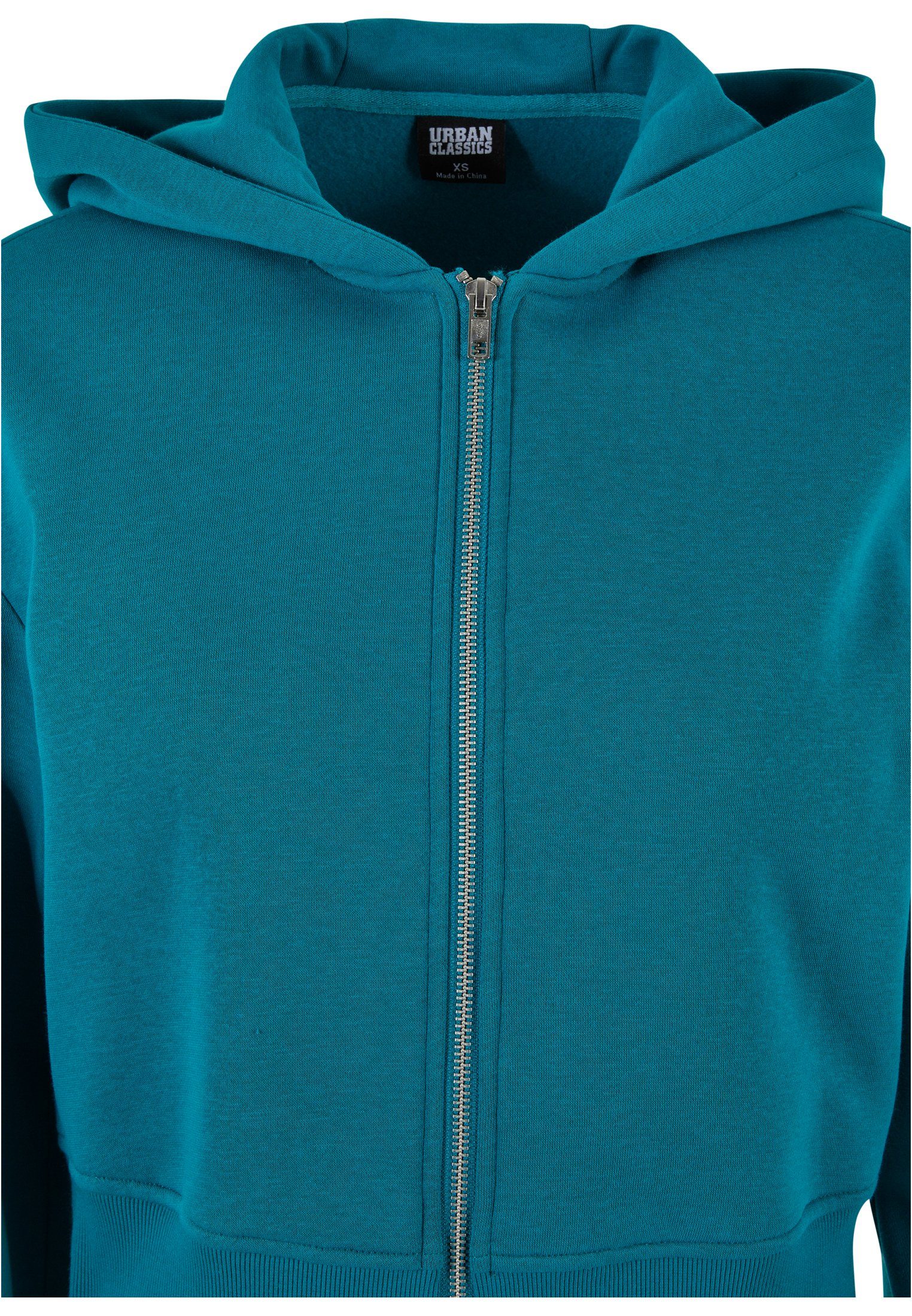 Ladies Short CLASSICS Damen Oversized Sweatjacke (1-tlg) Zip Jacket URBAN watergreen