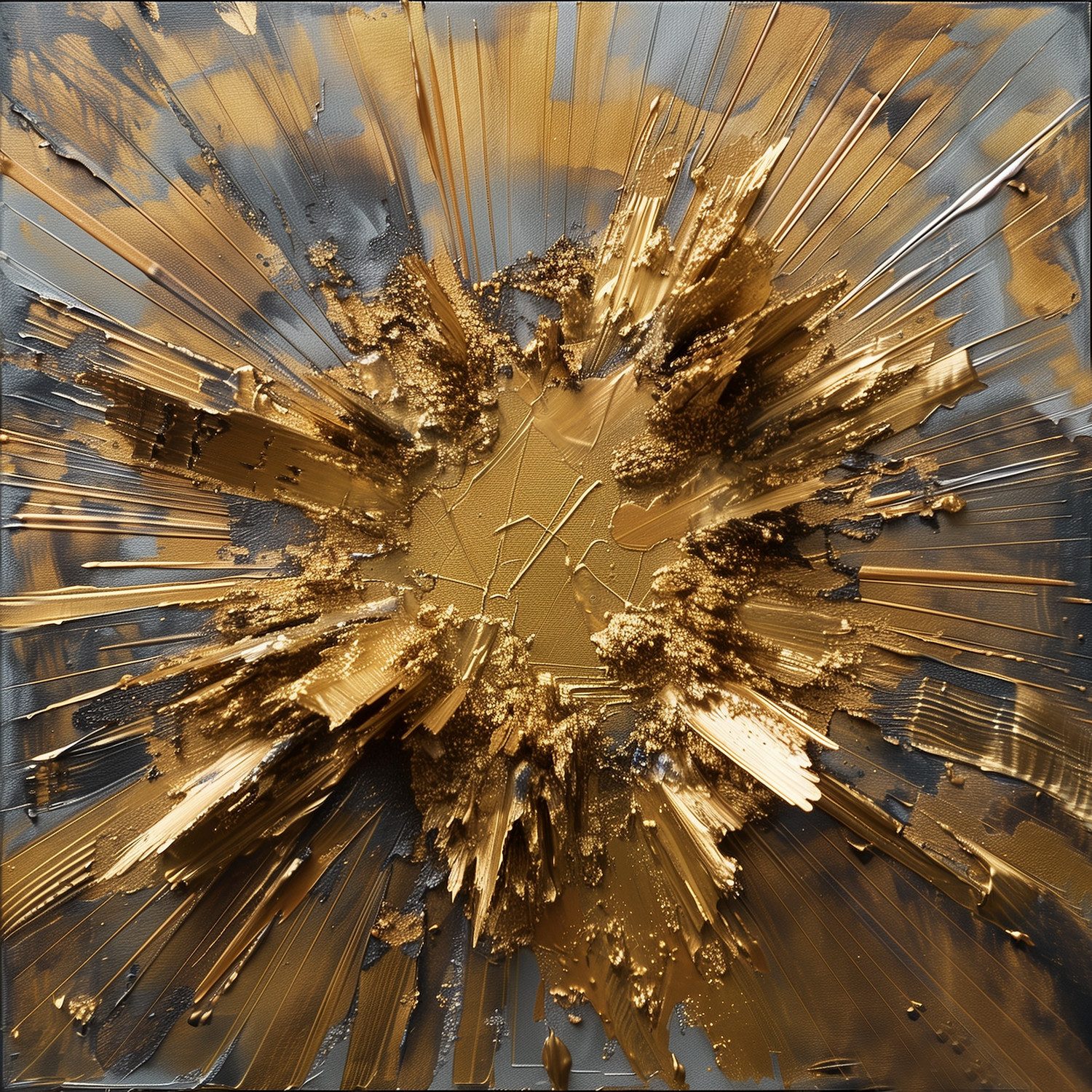 queence Acrylglasbild Goldene Kunst, Abstrakt, Abstrakte, Formen, Gemälde, Kunst (1 St), HD Premium Kunstdruck in Galeriequalität
