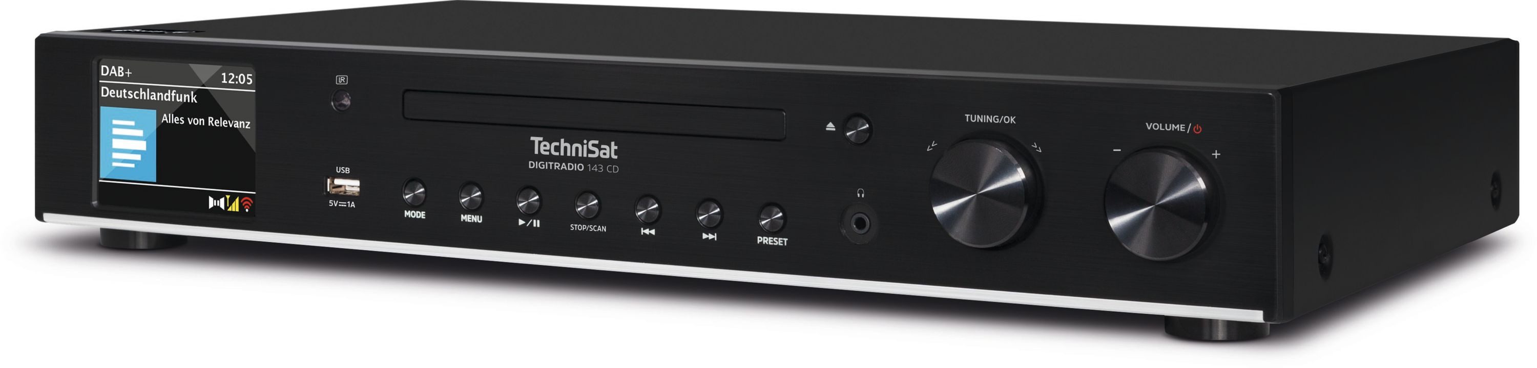 TechniSat DIGITRADIO 143 CD (V3) Digitalradio (DAB) (Digitalradio (DAB), Internetradio, FM-Tuner mit RDS, CD-Player, Bluetooth, App-Steuerung, WLAN-Konnektivität)