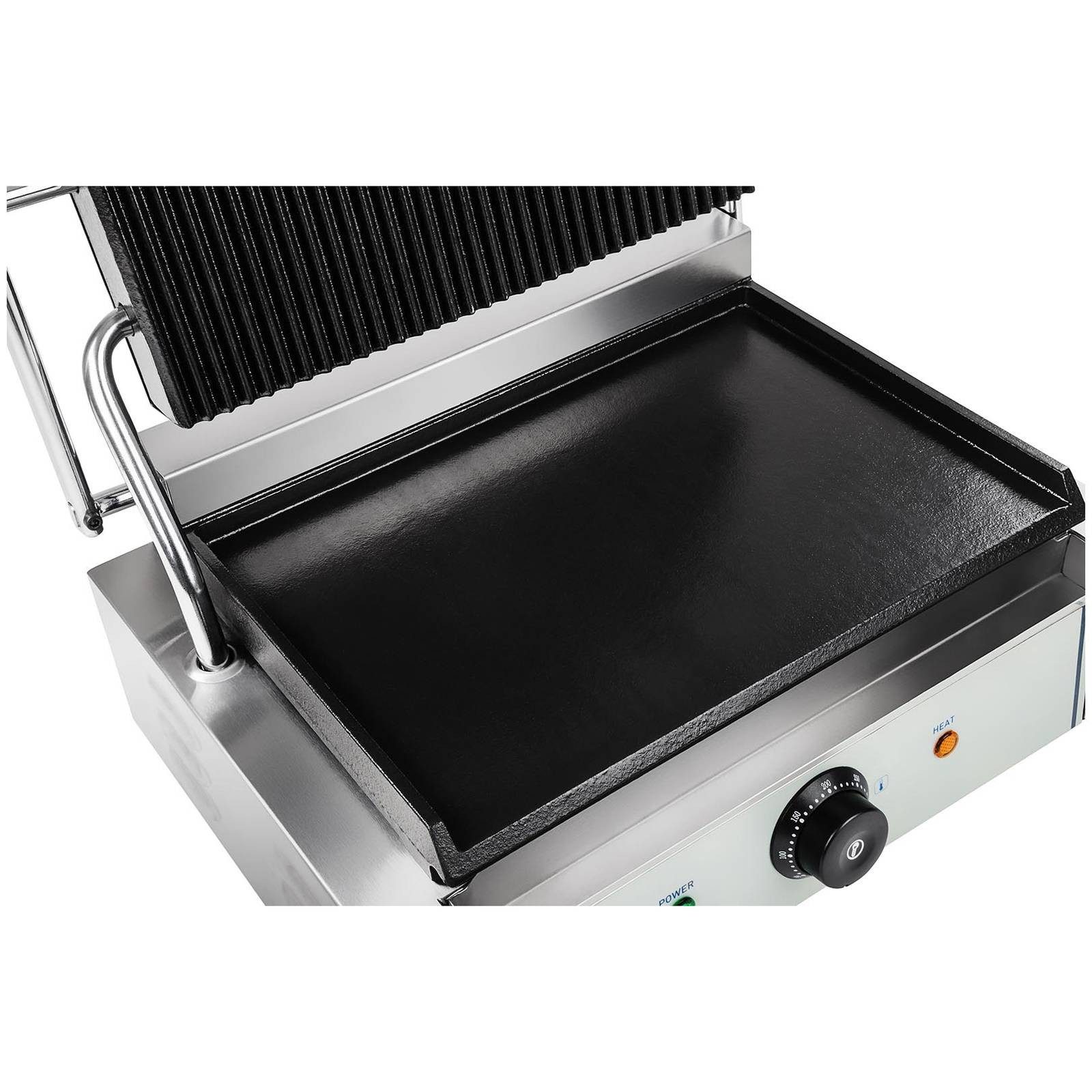 Royal Catering Kontaktgrill Elektro Panini Toaster geriffelt + glatt Gastro 34 x 22cm 2200 W Grill, 2200 W – Bild 4 von 5