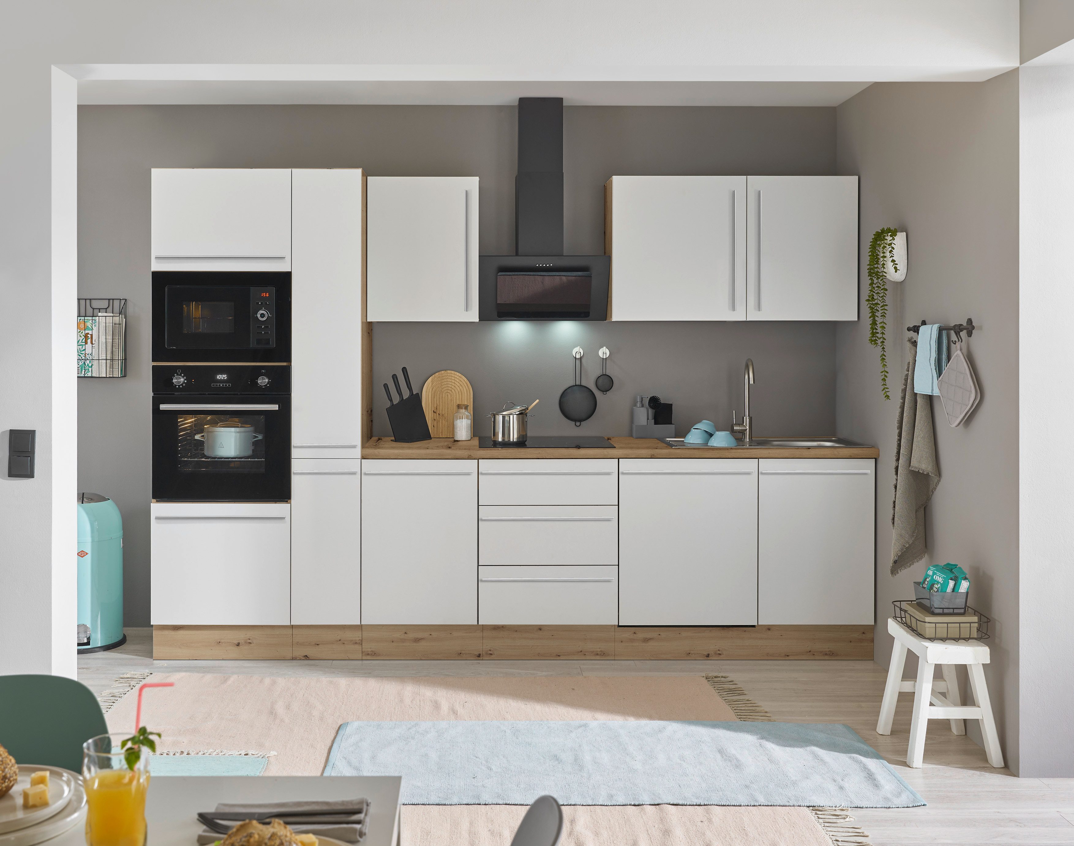 KOCHSTATION Küchenzeile Florida, Breite 310 cm, wahlweise mit E-Geräten,Sof günstig online kaufen