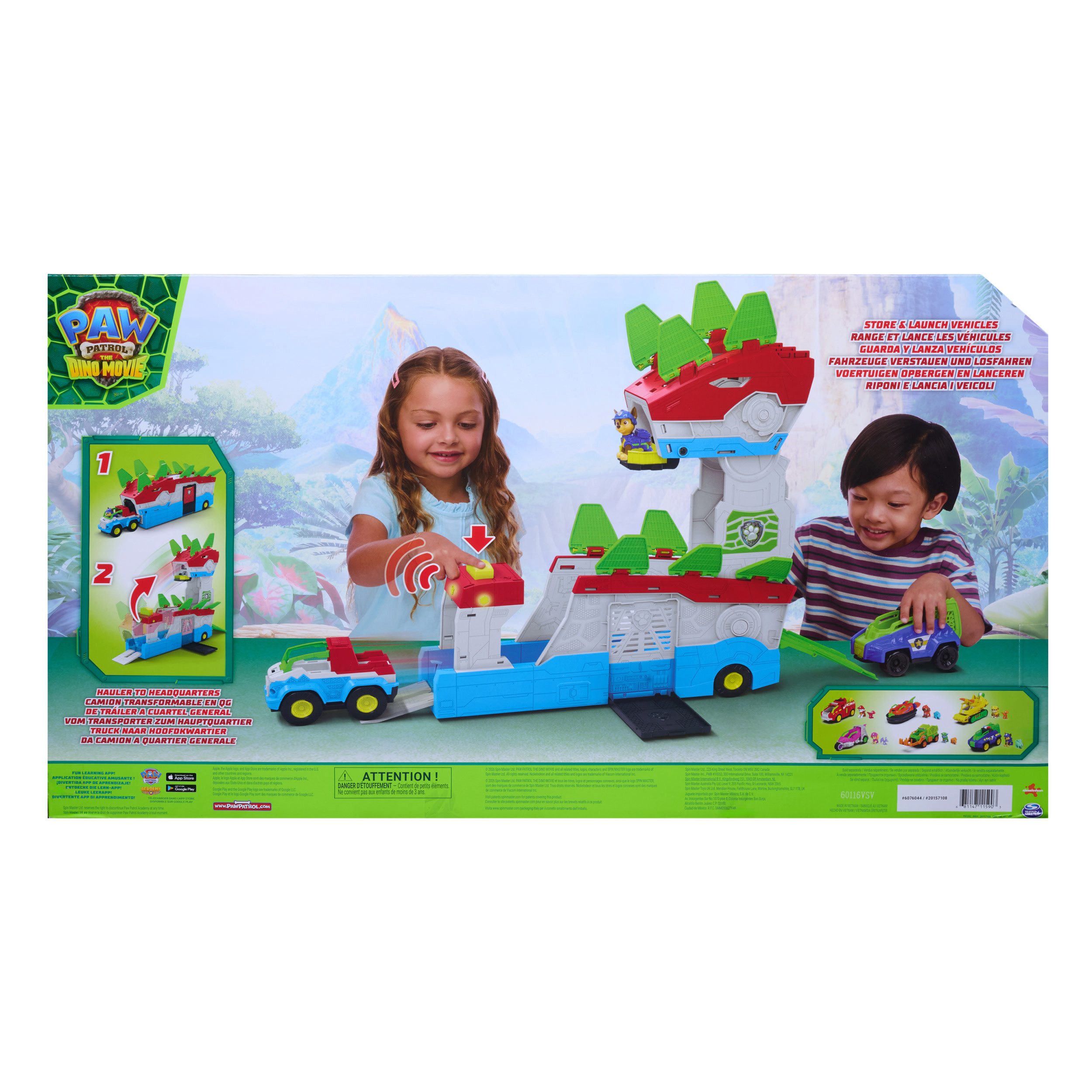 Spin Master Spielwelt PAW Patrol: Der Dino Film, 2-in-1 Mobiles Dino-Hauptquartier, mit Licht- & Soundeffekten – Bild 5 von 5