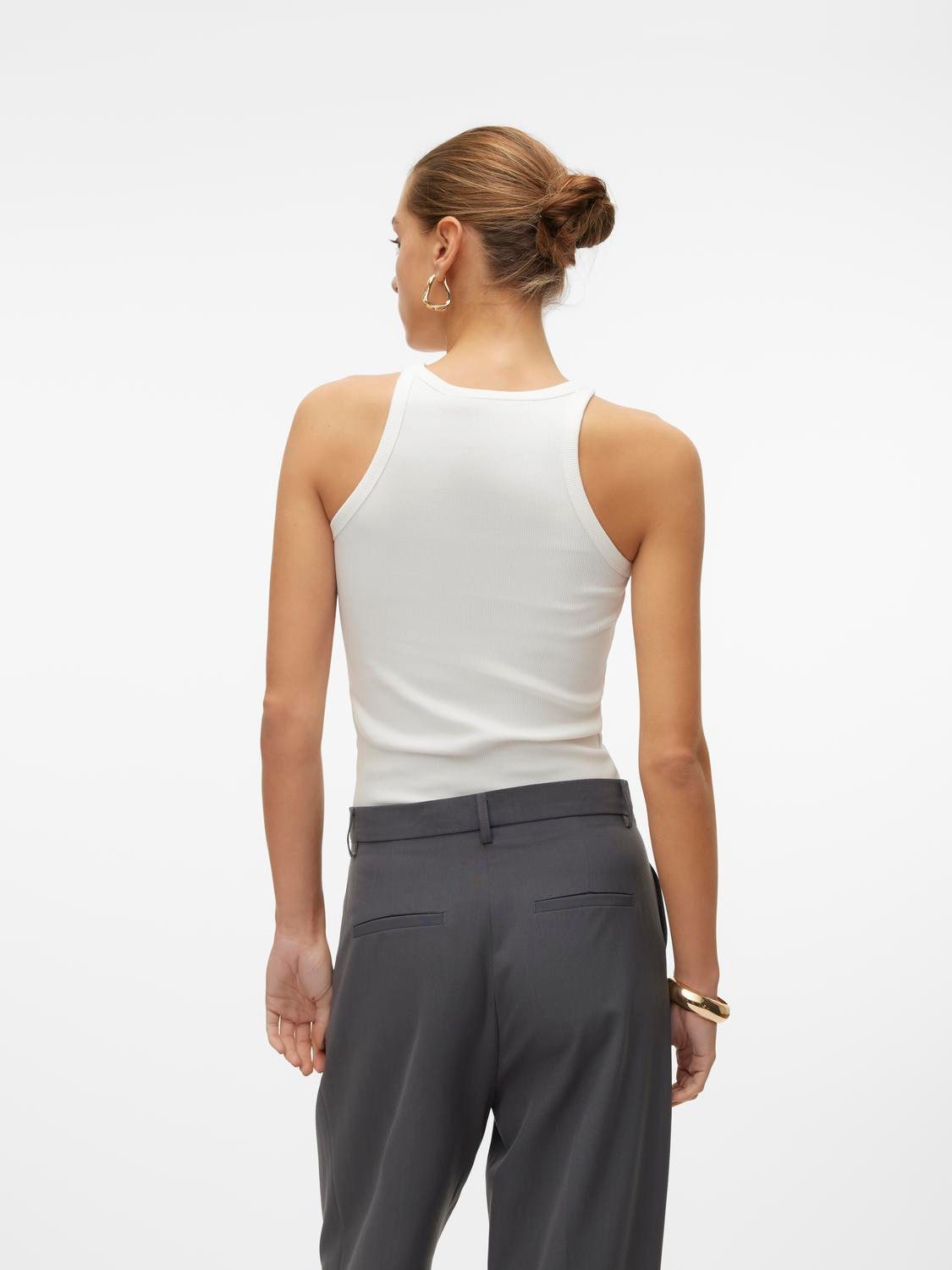 Vero Moda Shirttop 2er-Set enges Tank Rundhals ohne Ärmel für (2-tlg) VMCHLOE SHORT TANK TOP GA JRS NOOS