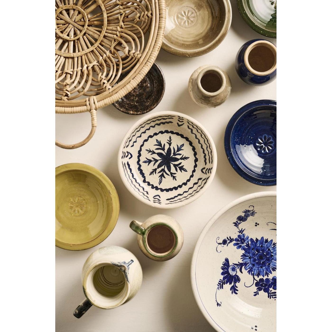 Ib Laursen Schüssel Ib Laursen Schale mit blauem Muster (41cm)