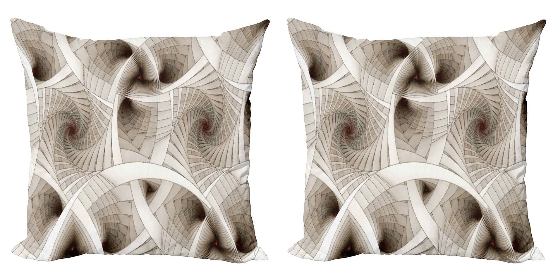 (2 Abakuhaus Doppelseitiger Kissenbezüge Accent Fractal Modern Abstrakte Digitaldruck, Stück), Digital-Stil