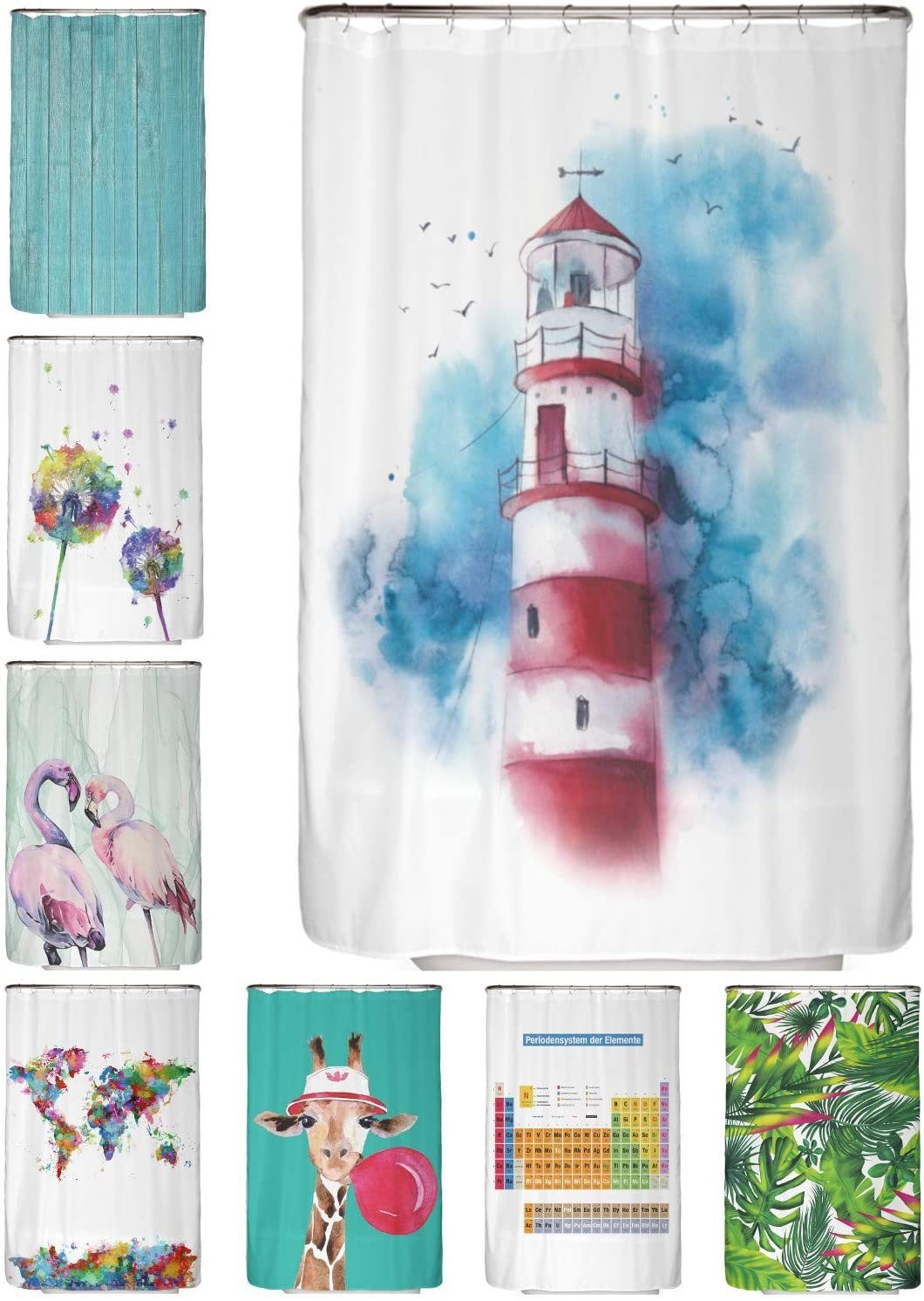 Arteneur Duschvorhang Breite 120 cm, Anti-Schimmel Beschichtet, Beschwerter günstig online kaufen