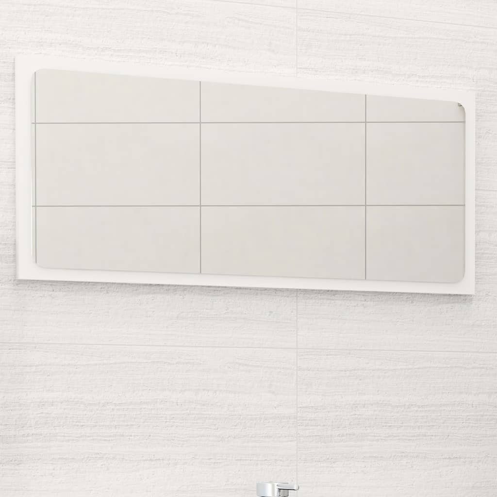 vidaXL Badezimmerspiegelschrank Badspiegel Hochglanz-Weiß 80x1,5x37 cm Holzwerkstoff (1-St)